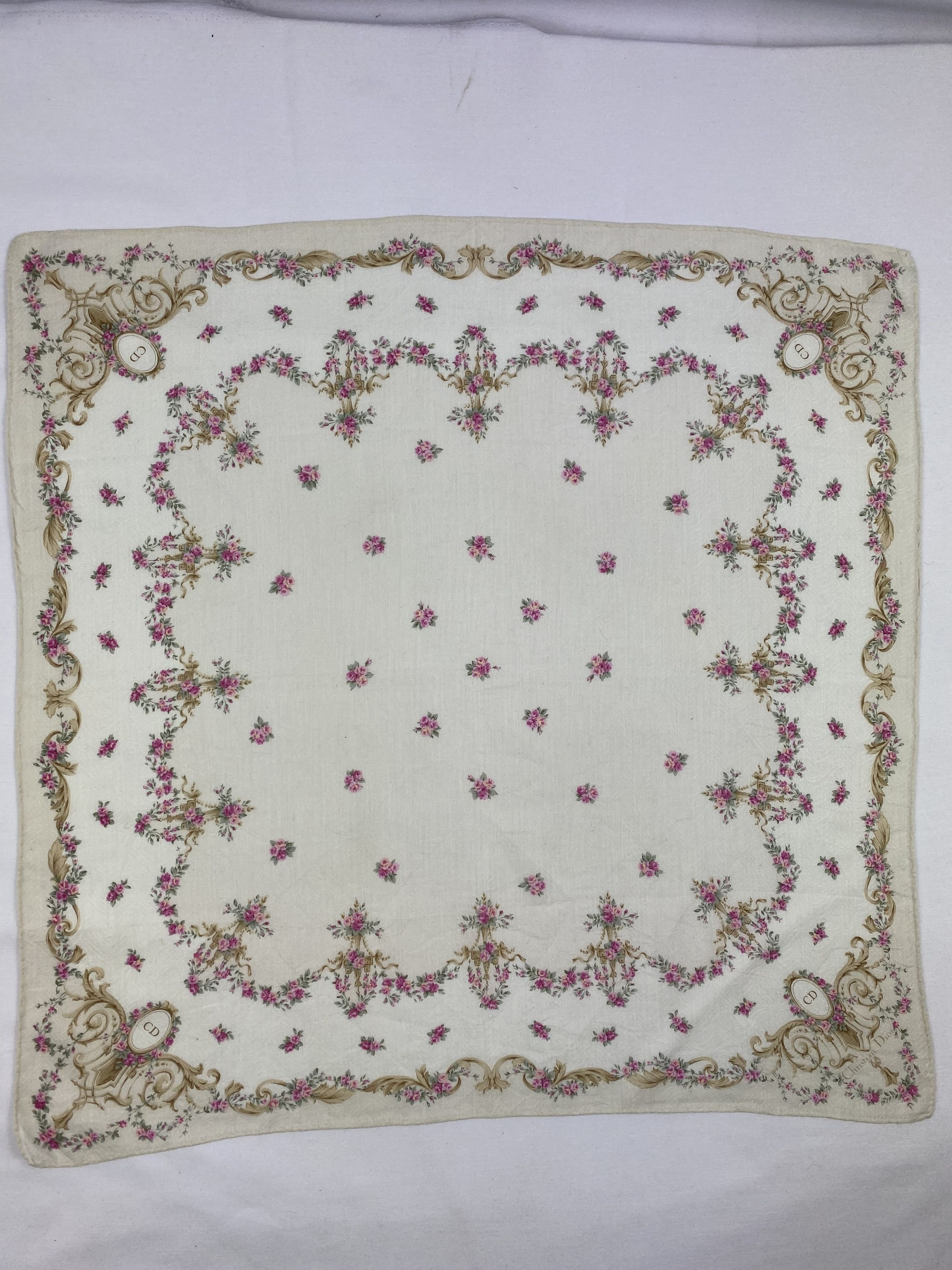 Vintage Christian Dior Handkerchief / Bandana / Neckerchief A1141 Size ONE SIZE - 3 Thumbnail