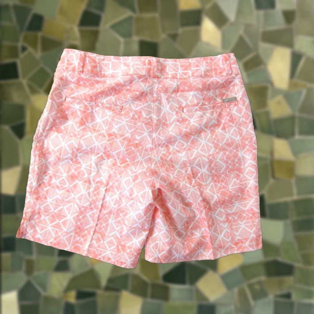 Adidas Adidas Women Pink Active Stretch Geometric Pocket Chino Golf Short 6 Size 28" / US 6 / IT 42 - 1 Thumbnail