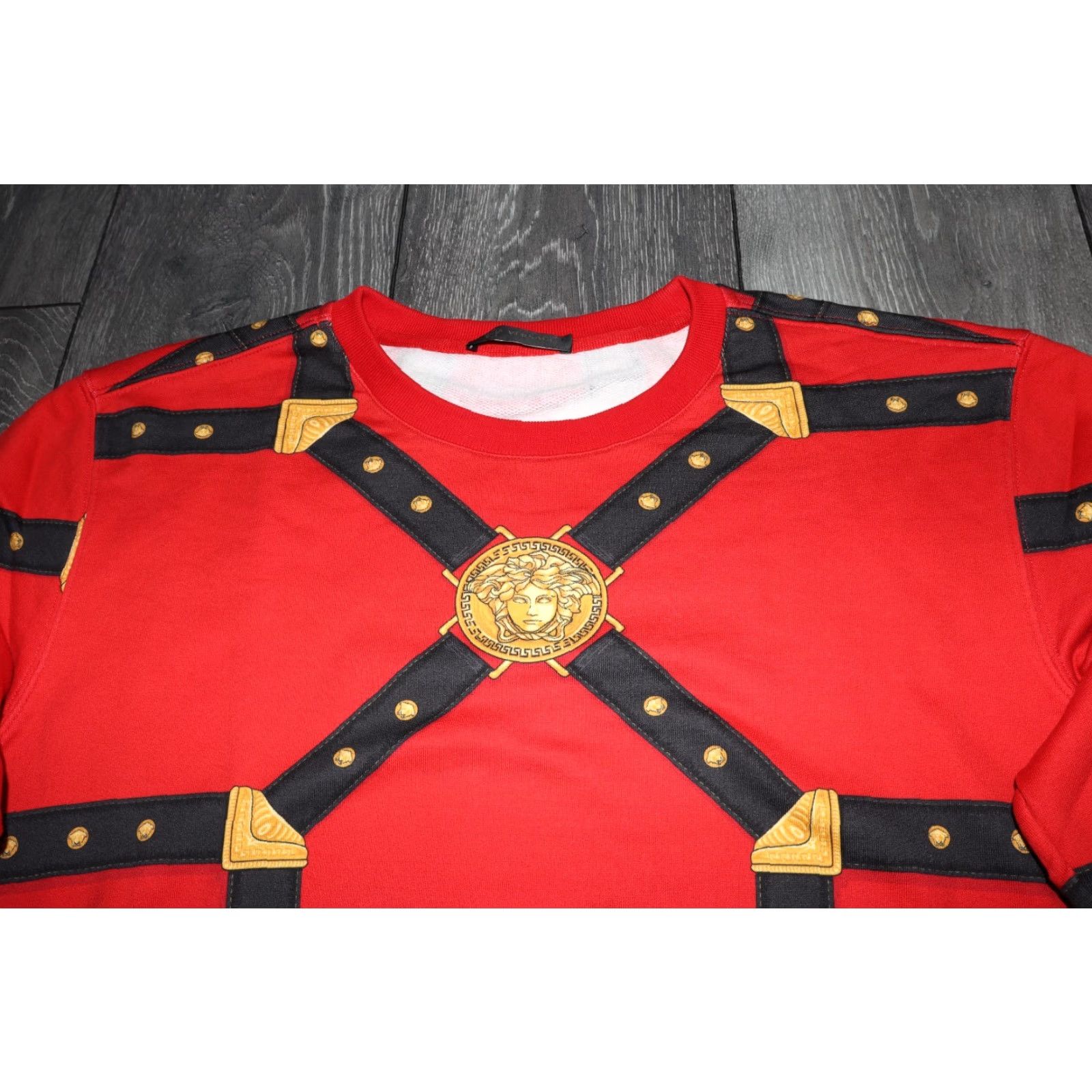 Versace VERSACE HARNESS ALL OVER PRINT SWEATSHIRT RED COLOR MEN LARGE Size US L / EU 52-54 / 3 - 2 Thumbnail