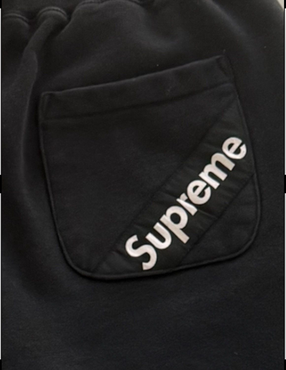 Supreme Supreme SS18 Corner Label Sweatpant – Black/White – Men’s L Size US 31 - 2 Thumbnail