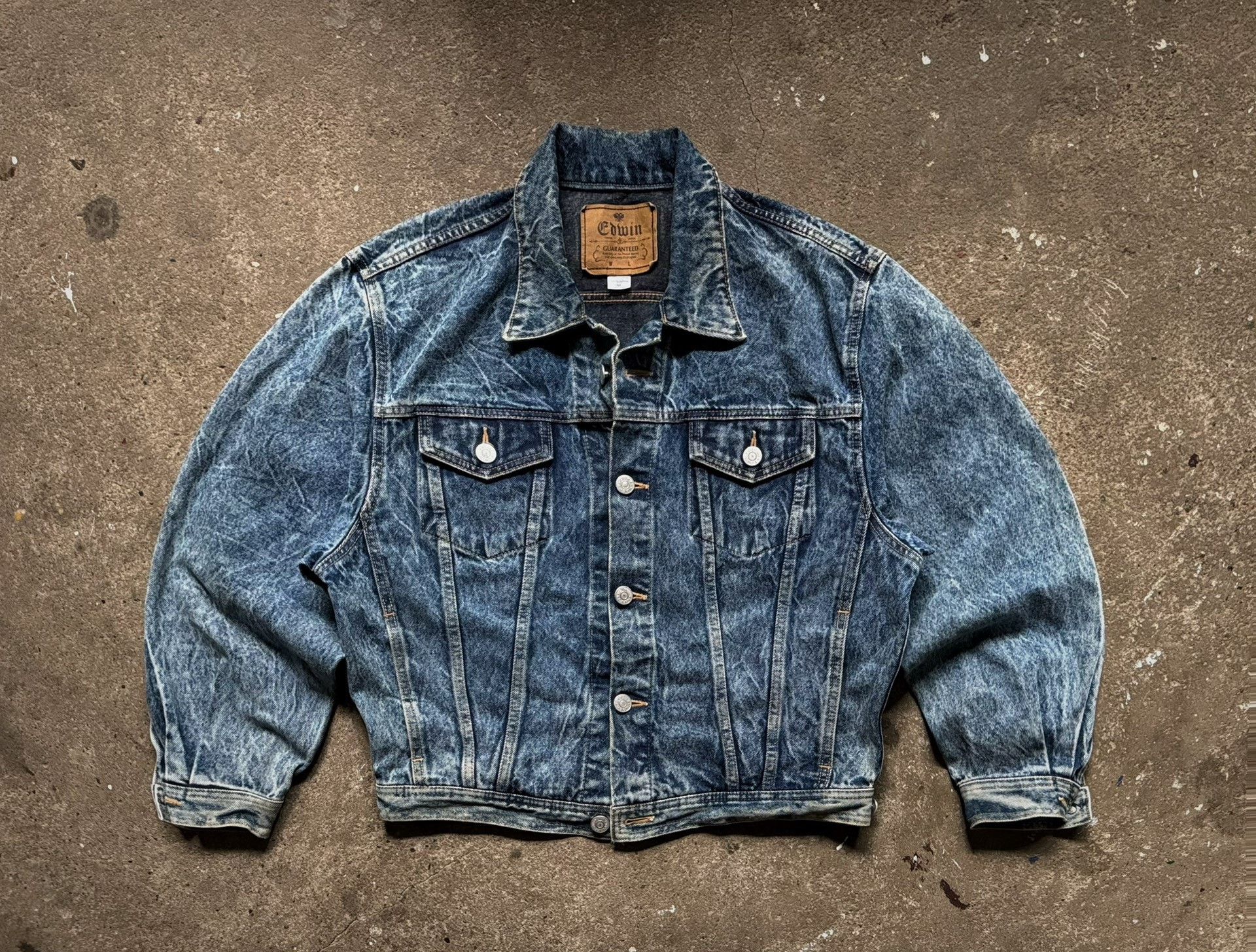 Vintage Vintage Edwin Boxy Denim Jacket Size US M / EU 48-50 / 2 - 1 Thumbnail