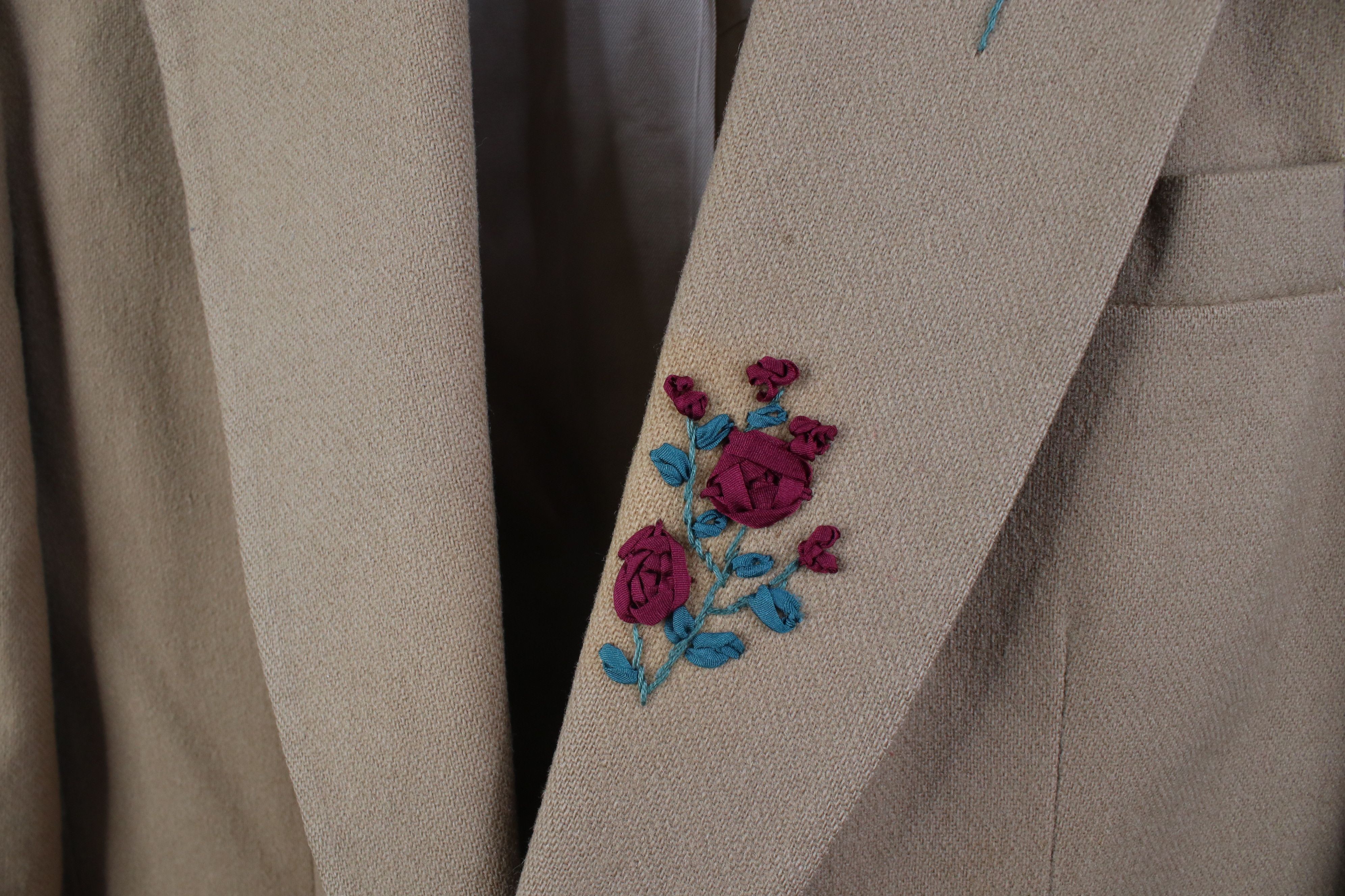Vintage Vintage 90s Rockabilly Flower Wool Blazer Suit Jacket USA Size US XXL / EU 58 / 5 - 5 Thumbnail