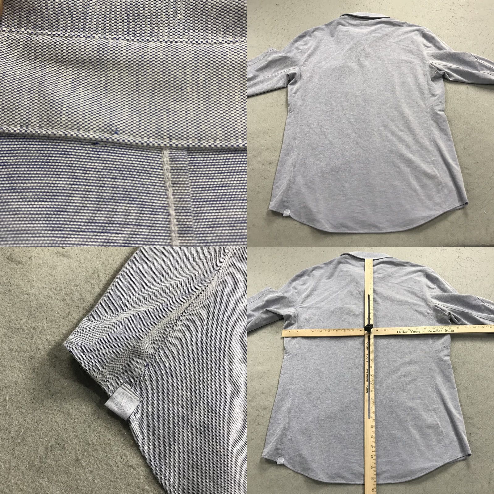 Lululemon Lululemon Shirt Mens Large Blue Cotton Blend Poplin Casual Button Size US L / EU 52-54 / 3 - 8 Thumbnail