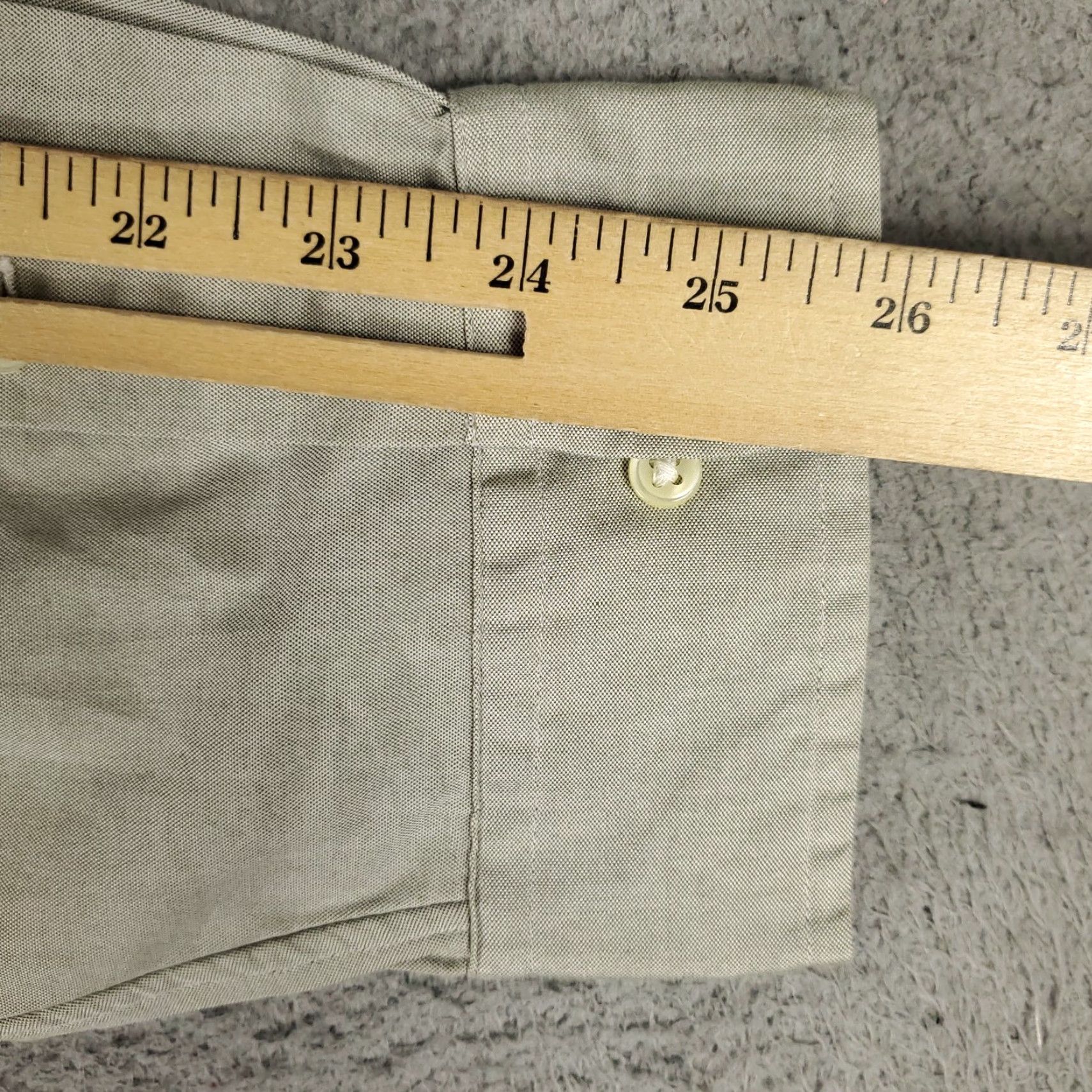Ralph Lauren Ralph Lauren Dress Shirt Mens Size 18 Gray Beige Pony Button-Down Long Sleeve Classic Fit Adult M Size 48R - 7 Thumbnail