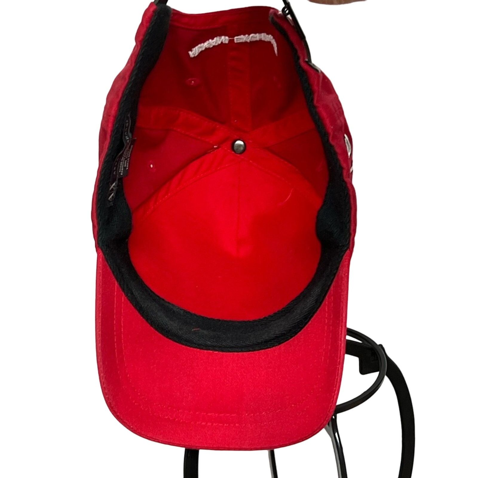 Armani Exchange Armani Exchange A|X Men's Leather Strapback Hat Red CLEAN Size ONE SIZE - 4 Thumbnail