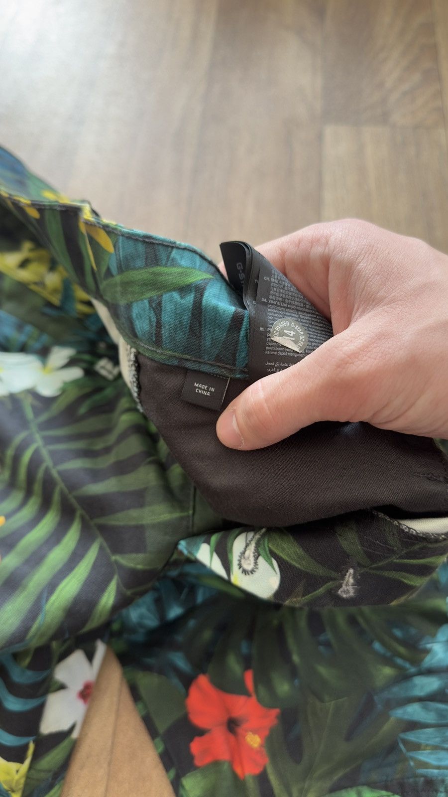 G-Star G-Star RAW Elwood 5622 Botanical Hawaiian Tapered Jeans Size US 32 / EU 48 - 9 Thumbnail