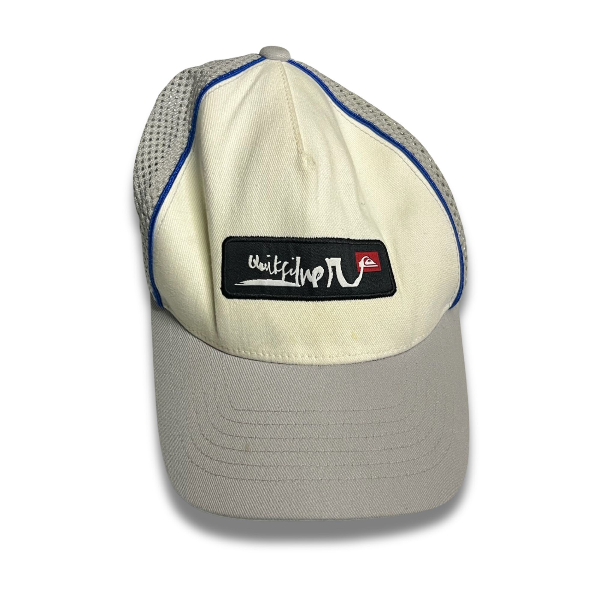 Quiksilver Quiksilver Grounder Trucker Hat Flexfit Beige/Gray Mesh Size ONE SIZE - 2 Thumbnail
