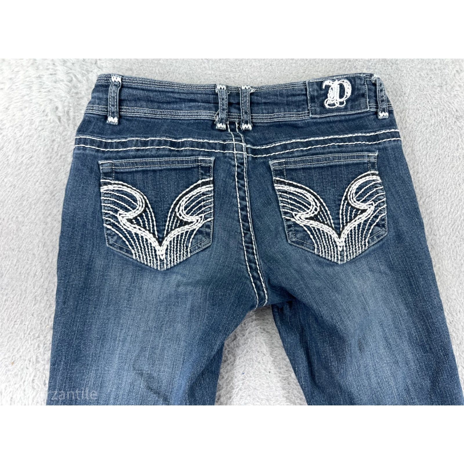 Vintage Downeast Blue Denim Capri Jeans Women 8 Slim Crop 5-Pocket Cotton Blend Regular Rise Size 30" / US 8 / IT 44 - 2 Thumbnail