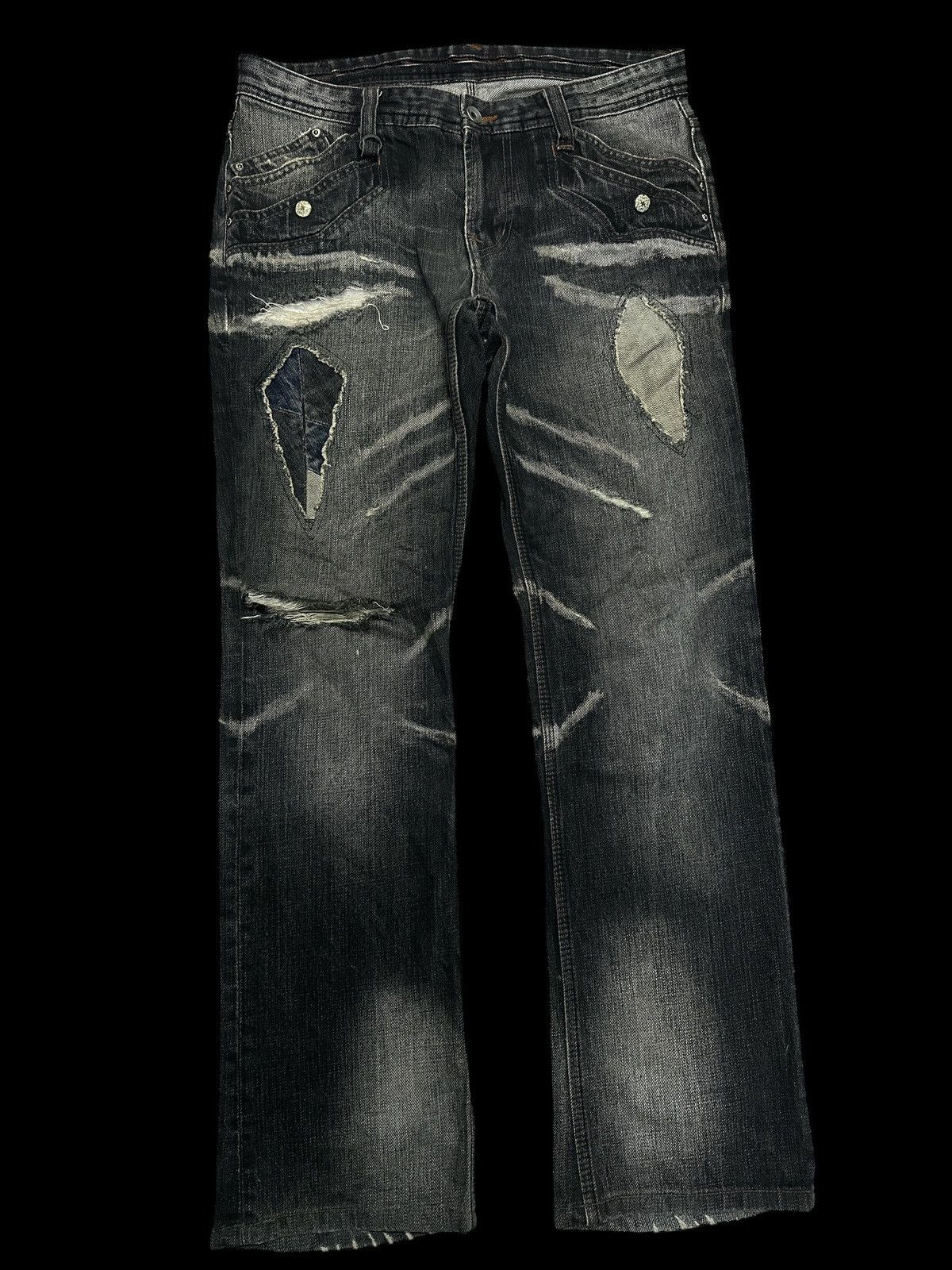 Kapital 90s Patchwork Nicole Men Club Flare Bootcut. Size US 32 / EU 48 - 1 Thumbnail