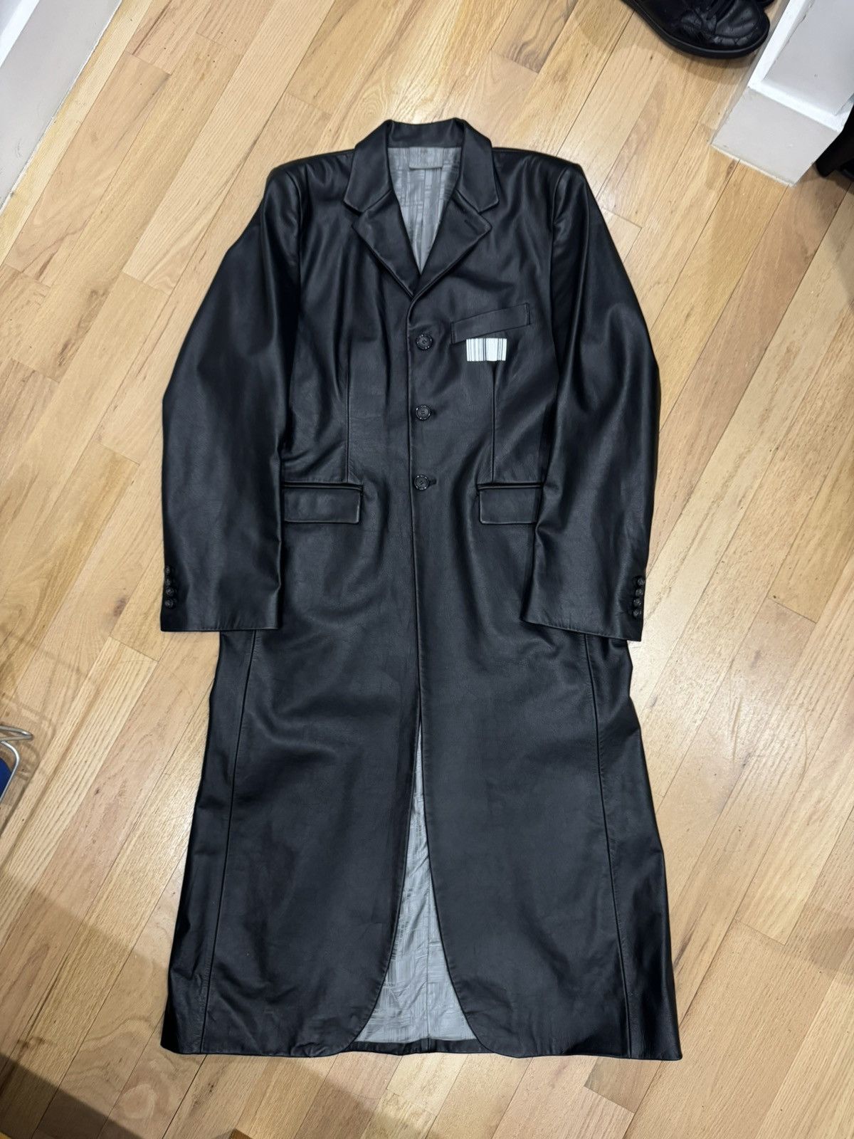 Vtmnts ss22 leather trench coat