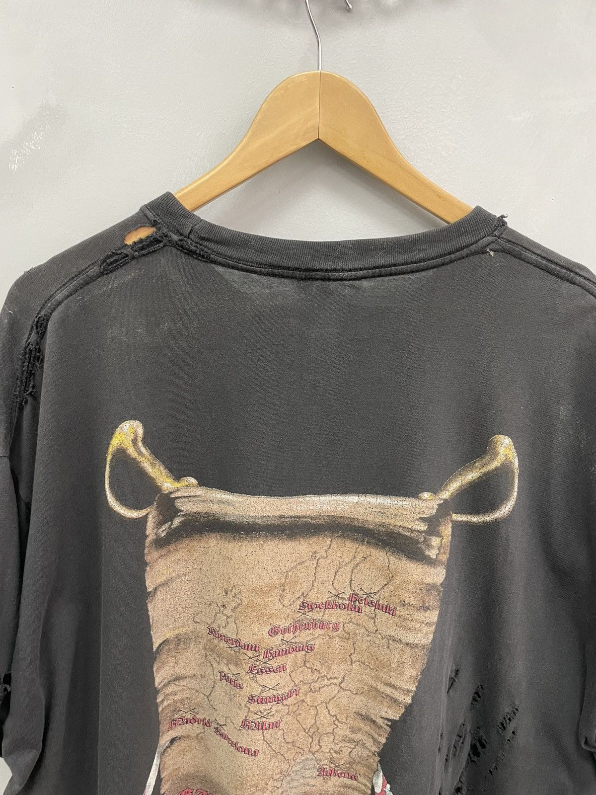 vintage 1990 Iron Maiden BOXY TEE T SHIRT DIRTY thrasher