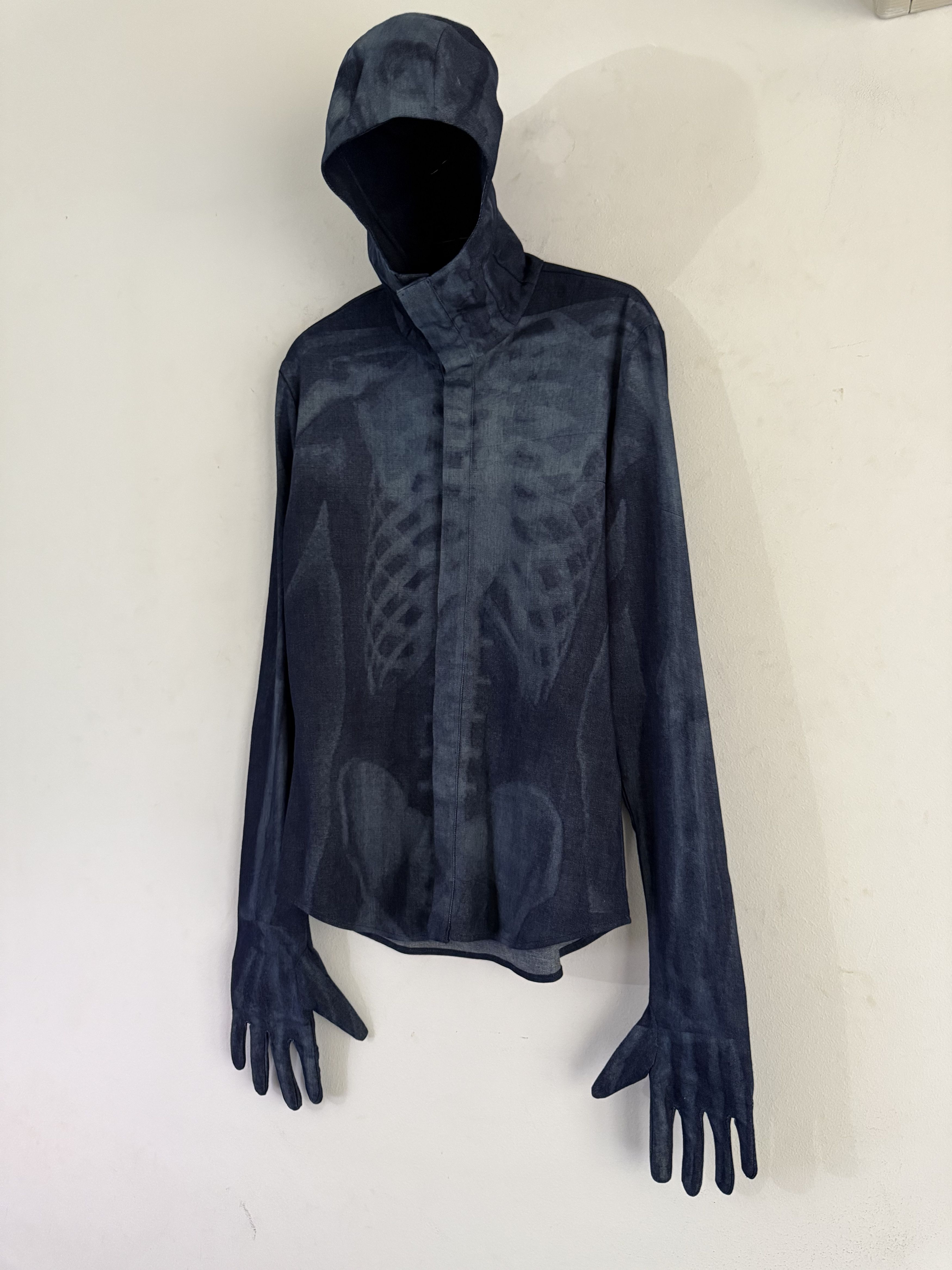 Off-White Runway Ss’23 Body Scan Jeanshemd Mit Kapuze In Blue Size US L / EU 52-54 / 3 - 4 Thumbnail