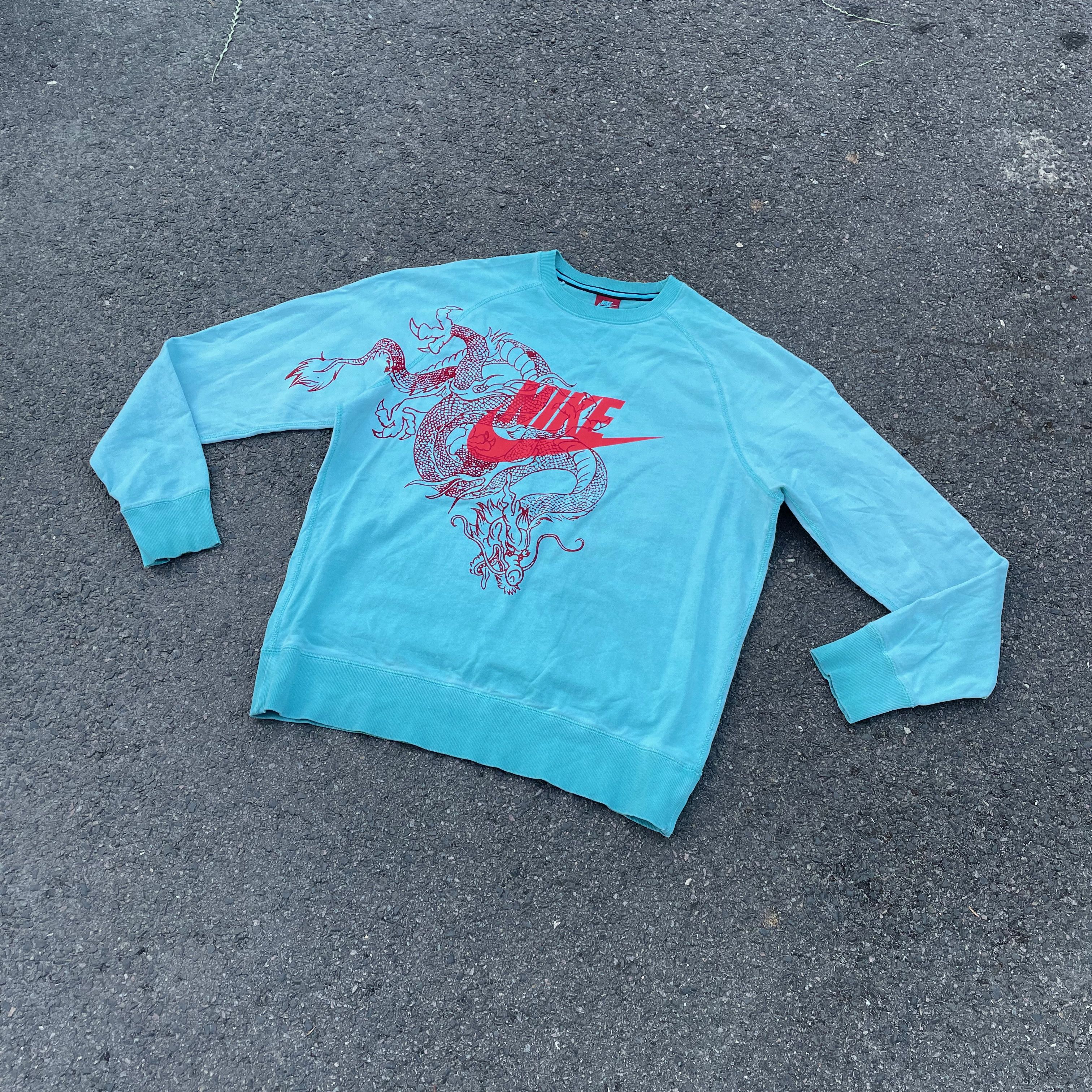 Nike Custom Nike Red Dragon Reworked Sweatshirt Grunge Y2K Size US XL / EU 56 / 4 - 2 Thumbnail