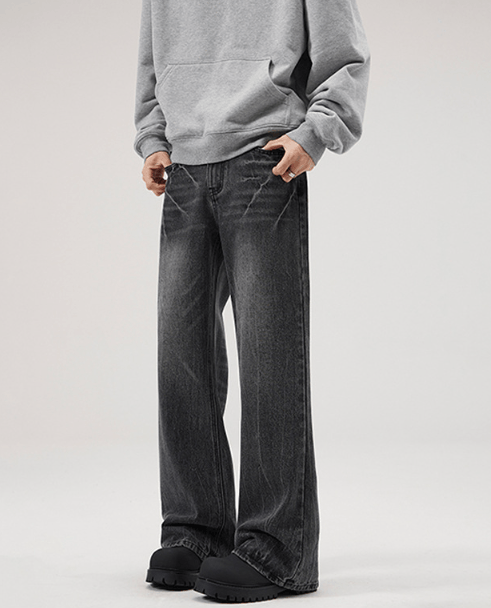 Japanese Brand × Vintage Retro high street American style loose flared baggy jeans Size US 32 / EU 48 - 2 Thumbnail