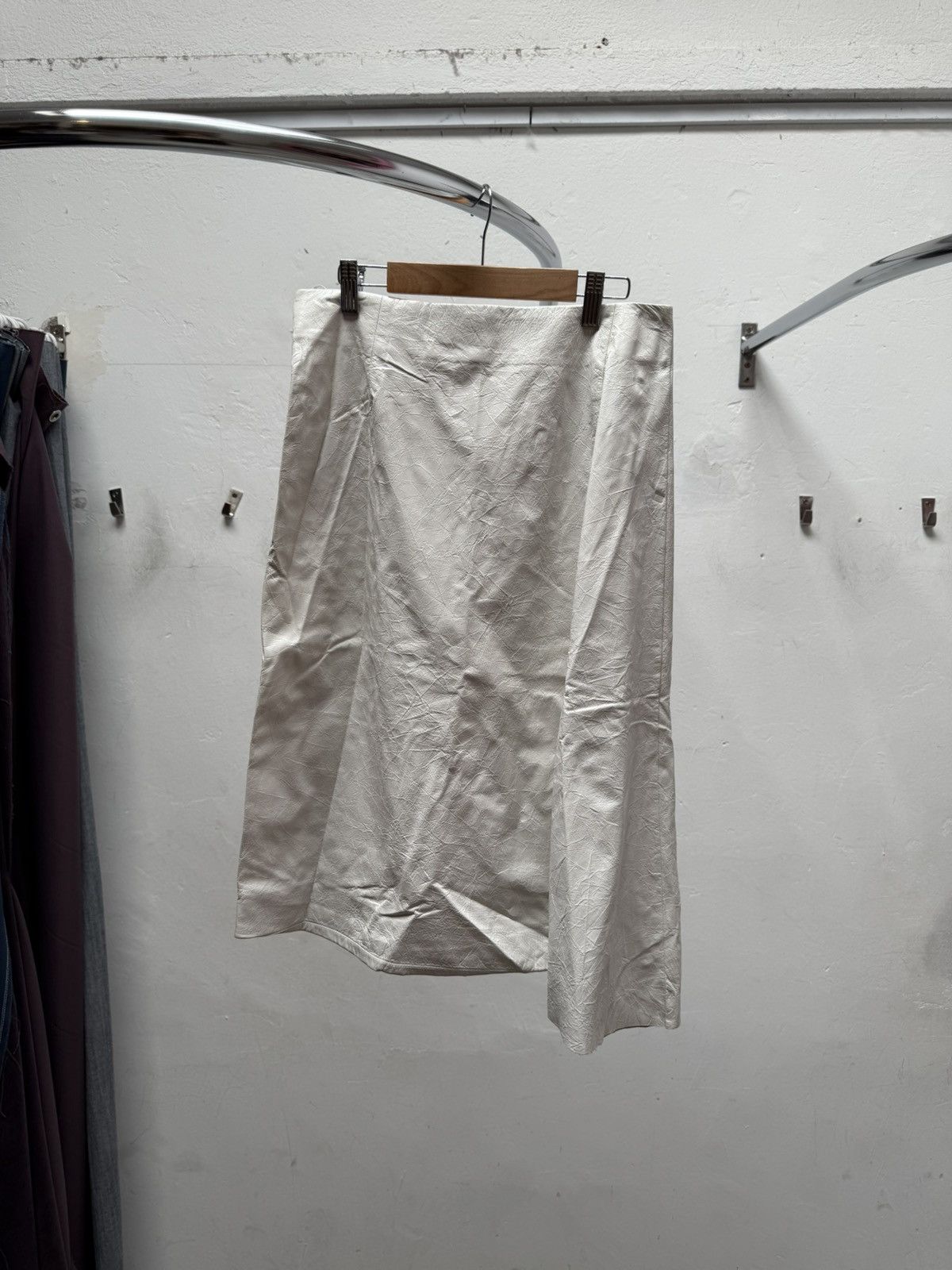 Jil Sander Jil Sander Broken Leather Skirt Size 29" - 7 Thumbnail
