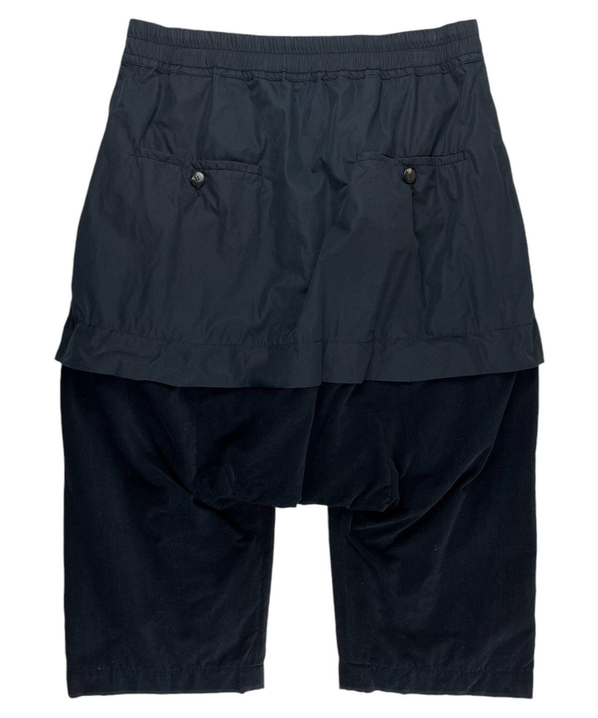 Rick Owens FW10 Rick Owens Gleam Kilted Skirt Cropped Pants Black Size US 30 / EU 46 - 2 Thumbnail
