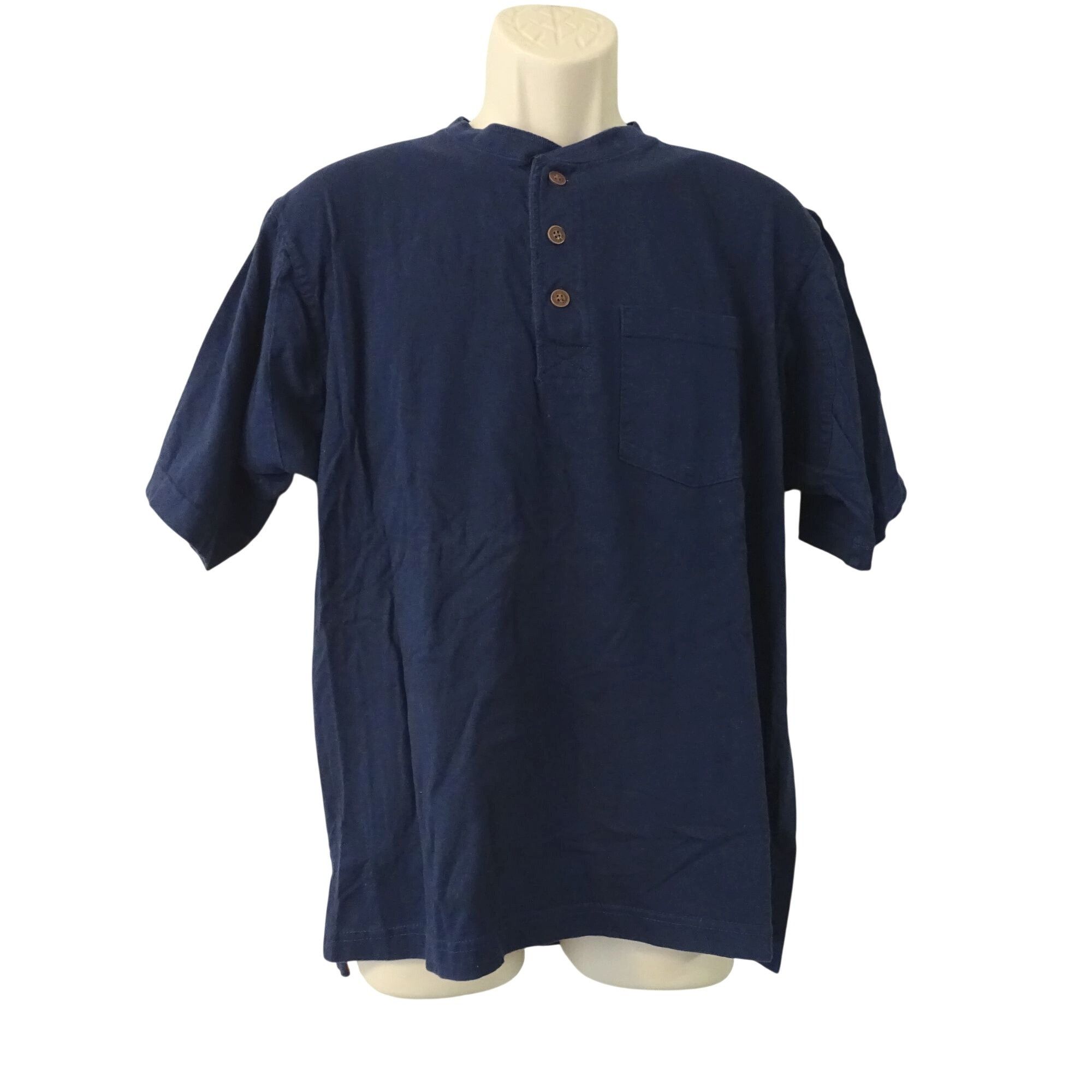 Other Smiths Workwear Men Navy Blue Henley Shirt Size L Short Slv Size US L / EU 52-54 / 3 - 1 Thumbnail