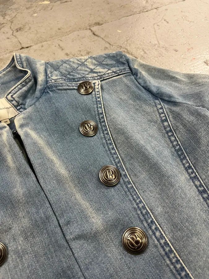 Pierre Balmain 2010s Pierre Balmain Officer Buttoned Blue Denim Jacket Size M / US 6-8 / IT 42-44 - 5 Thumbnail