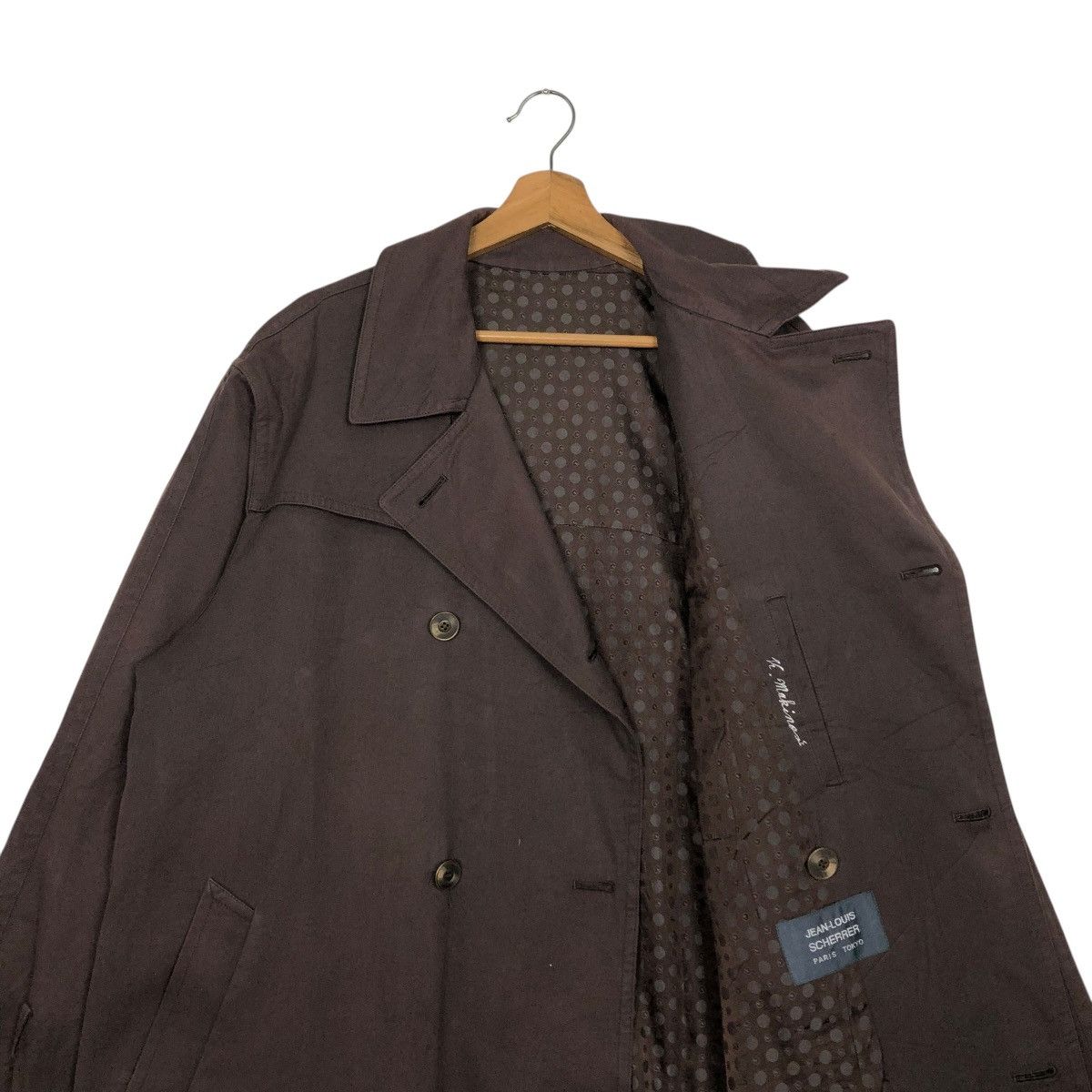 Vintage 🔥RICH BROWN VINTAGE LONG JACKET LINING JEAN LOUIS SCHERRER Size US M / EU 48-50 / 2 - 13 Thumbnail