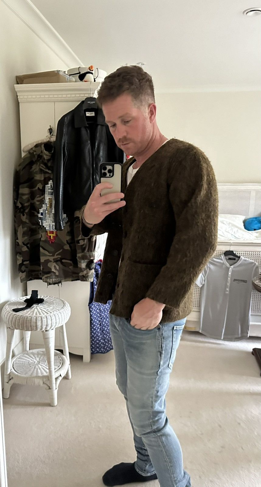 Our Legacy FW21 Grail Our Legacy wool alpaca brown cardigan sweater Size US M / EU 48-50 / 2 - 6 Thumbnail