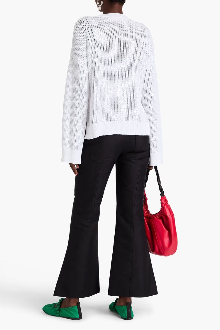 Marni o1y1125 Crewneck Sweater in White Size M / US 6-8 / IT 42-44 - 3 Thumbnail