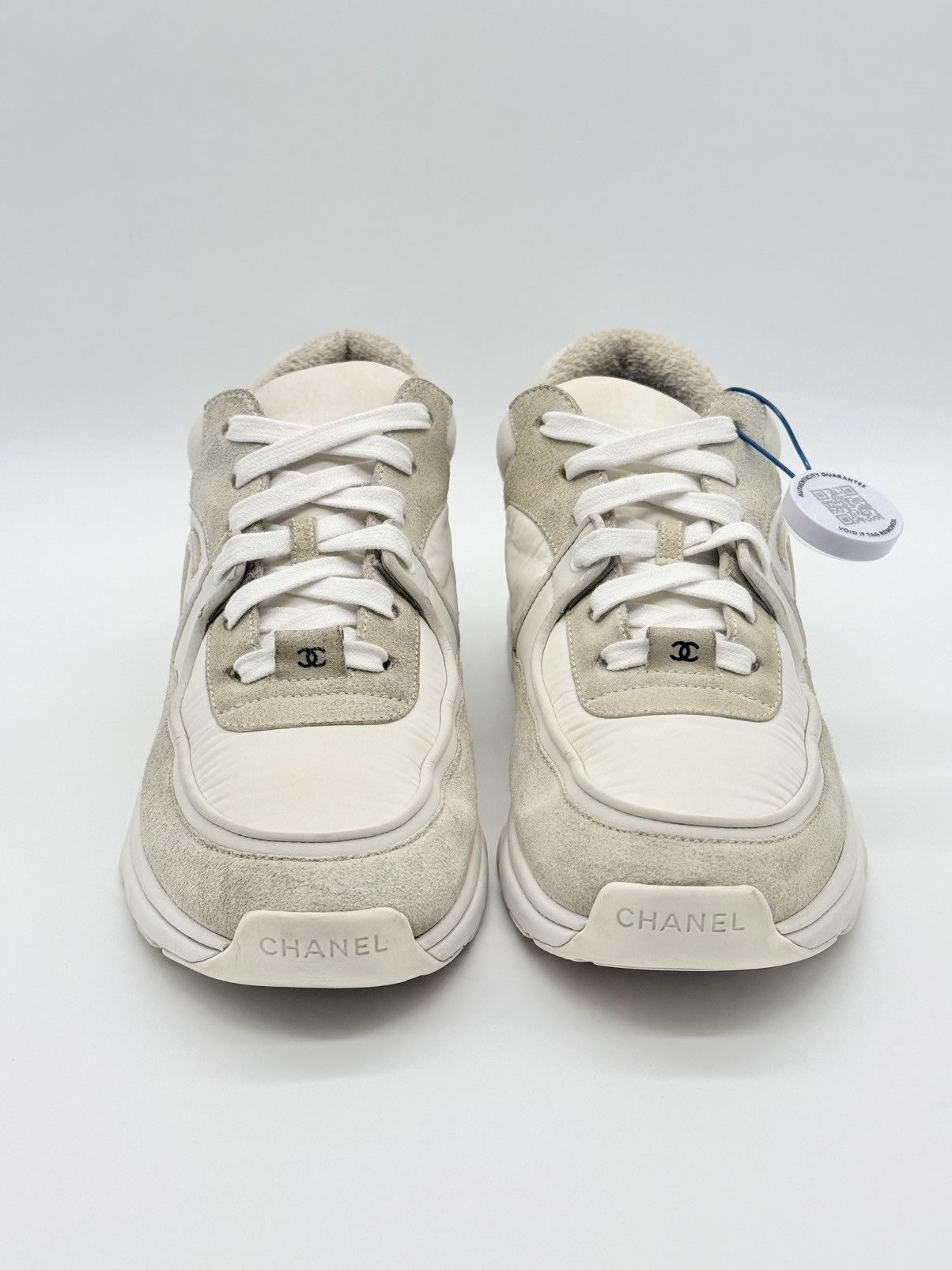 Chanel Size 7.5 - Chanel CC Logo Sneaker White Size US 7.5 / EU 40-41 - 4 Thumbnail