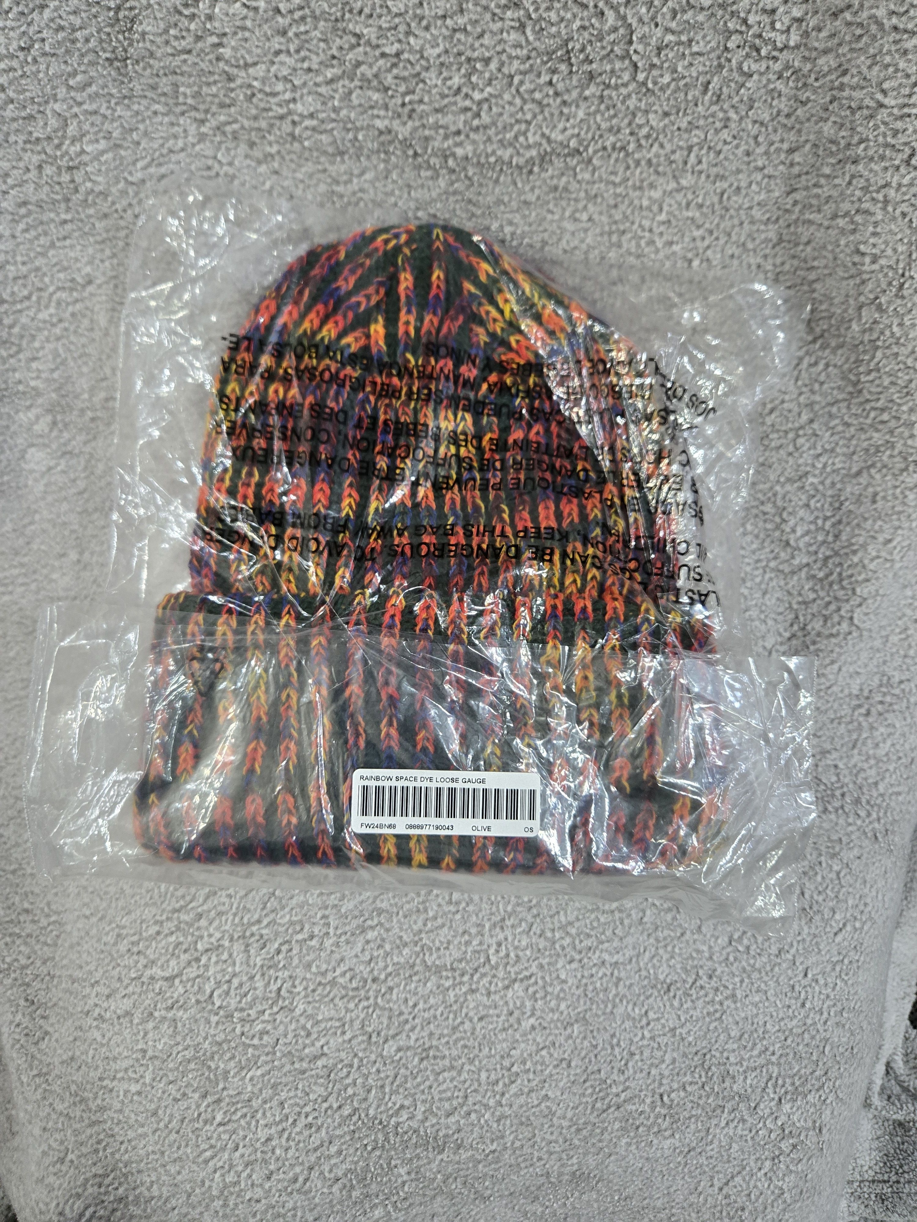 Supreme Rainbow Space Dye Loose Guage Beanie Olive Size ONE SIZE - 5 Thumbnail