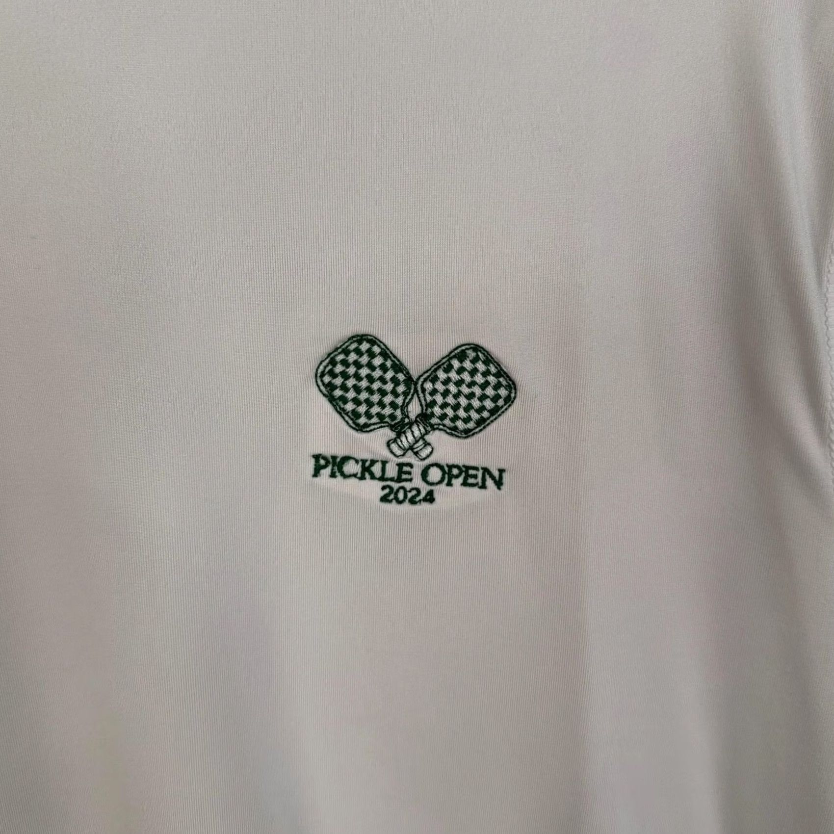 Vintage Greyson Shirt Mens Large White Pickle Open 2024 Tennis Performance Long Sleeve Crew Neck Polo Shirt Size US L / EU 52-54 / 3 - 4 Thumbnail