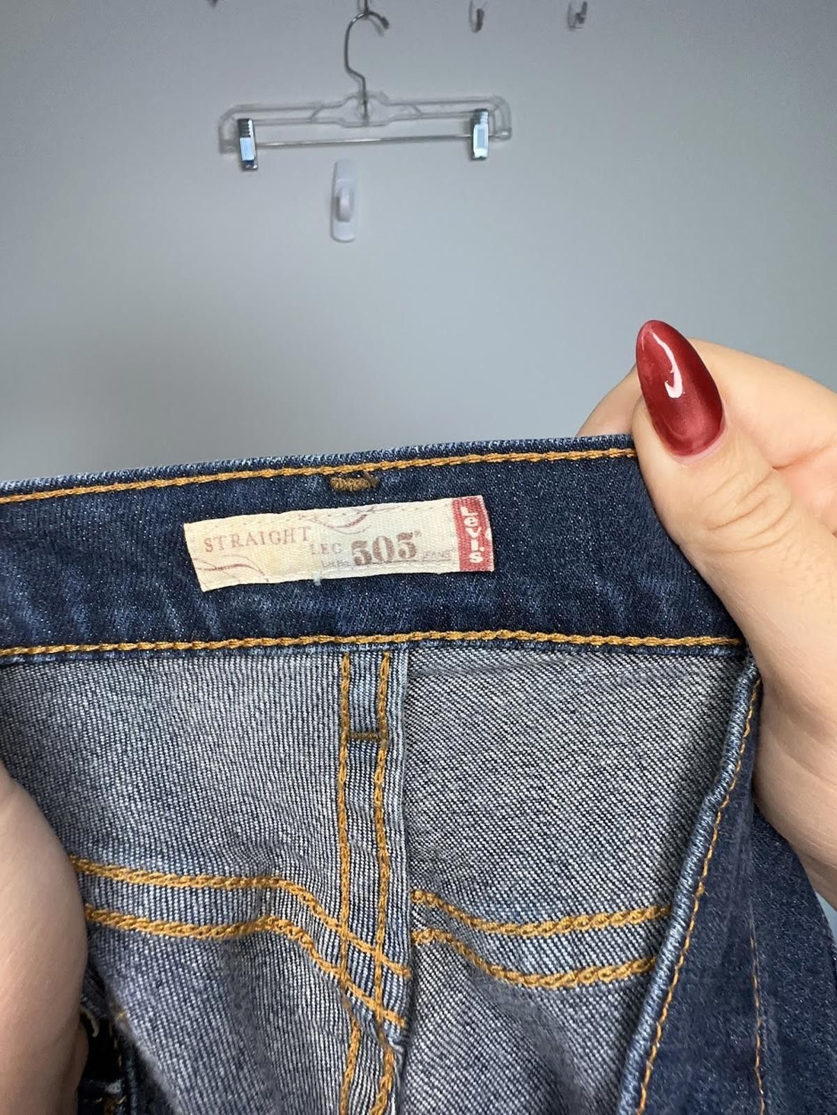 Levi's Levi's 505 Regular Fit Straight Leg Jeans - Sz. 14 Long Size 36" / US 14 / IT 50 - 7 Thumbnail