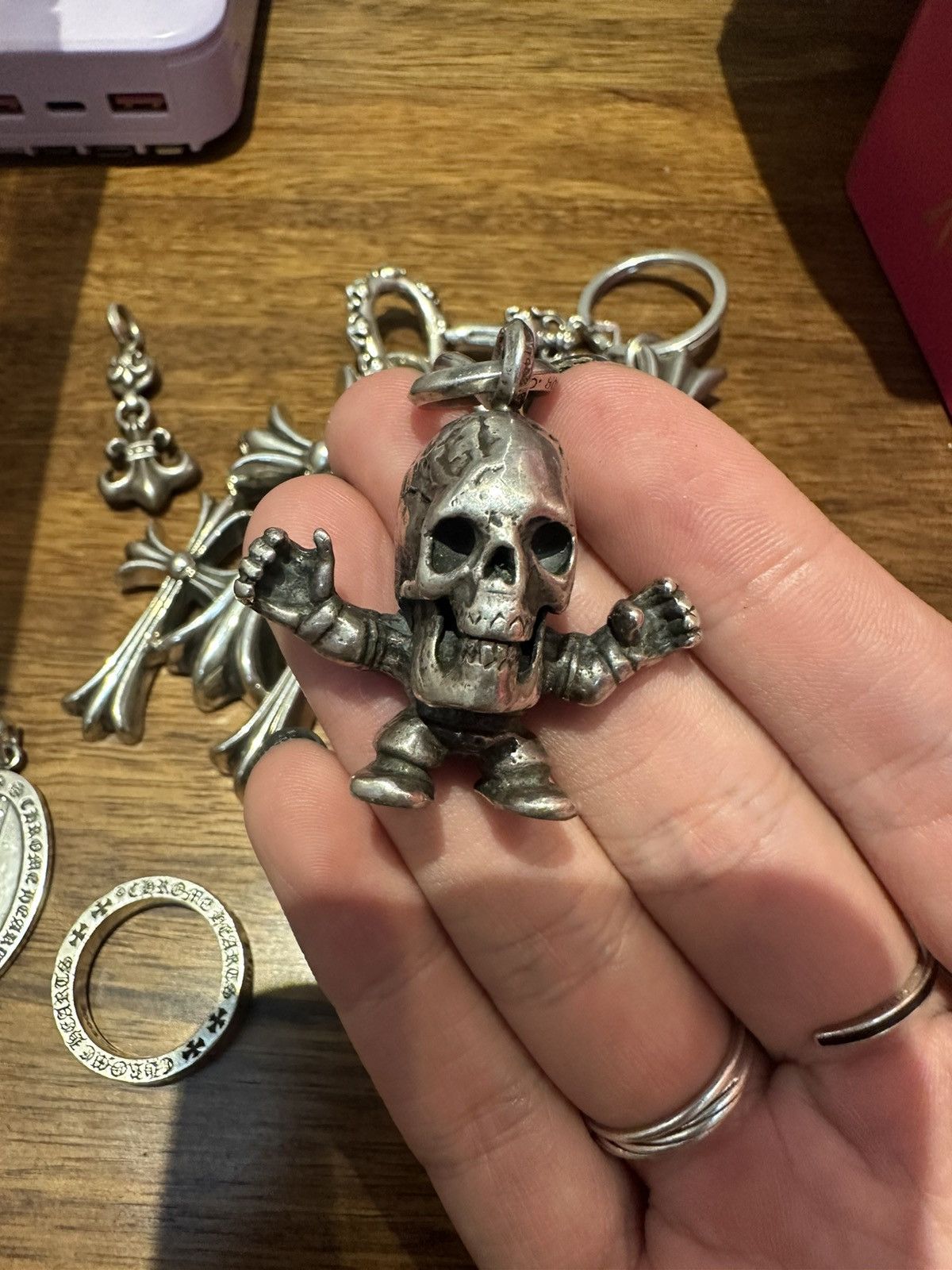 image of Chrome Hearts Ch Foti in Silver, Men's
