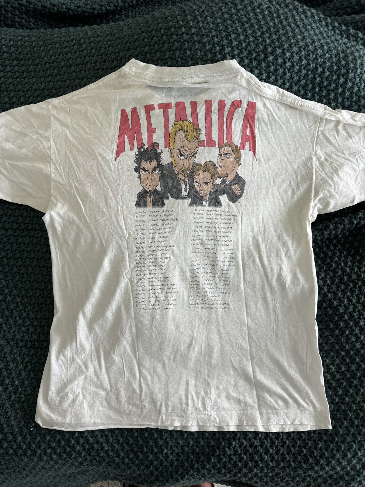 Vintage Rare 90s Vintage Metallica Cartoon T-Shirt Size US L / EU 52-54 / 3 - 2 Thumbnail