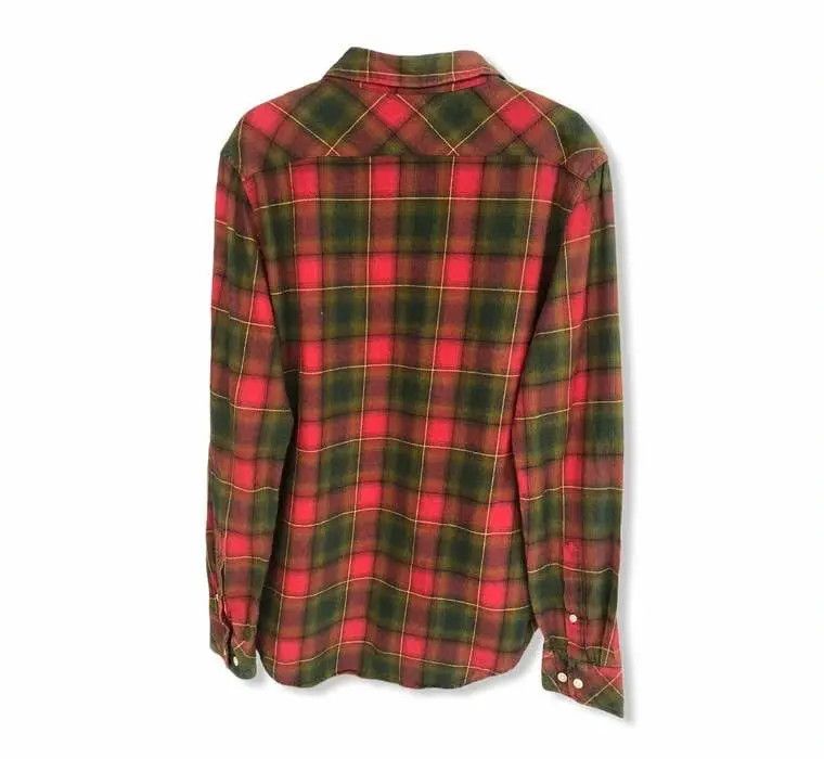 Flannel × Vintage Vintage Rosso Plaid Tartan Button Up Shirt Size US M / EU 48-50 / 2 - 4 Thumbnail