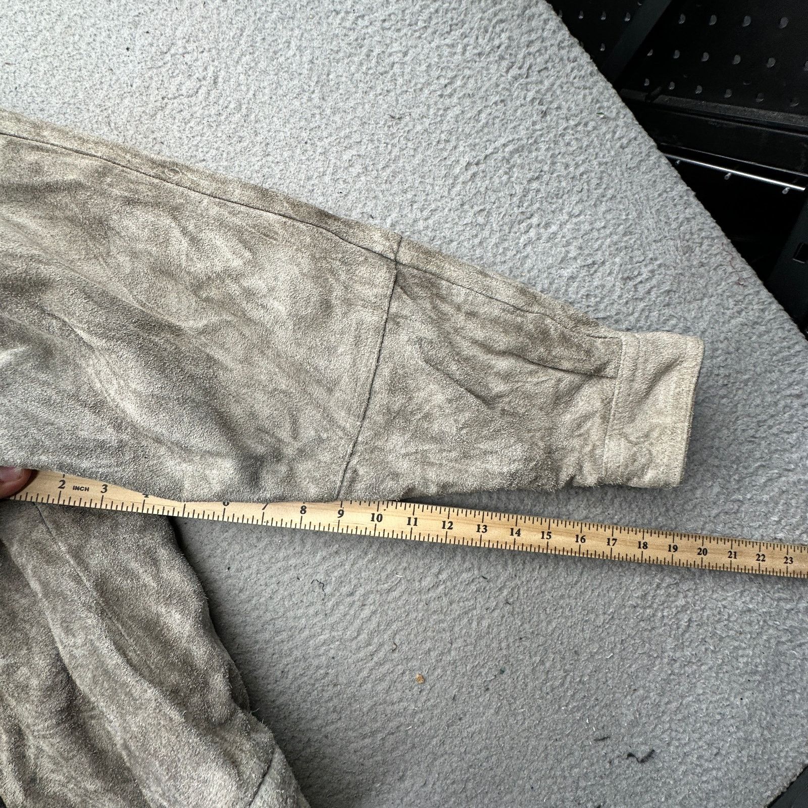Other VTG Bermans Suede Leather Bomber Jacket Men Large Gray Lined Size US L / EU 52-54 / 3 - 4 Thumbnail