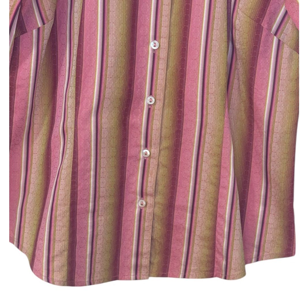 Robert Graham Robert Graham Shirt Women Small Pink Button Up Striped Size S / US 4 / IT 40 - 3 Thumbnail