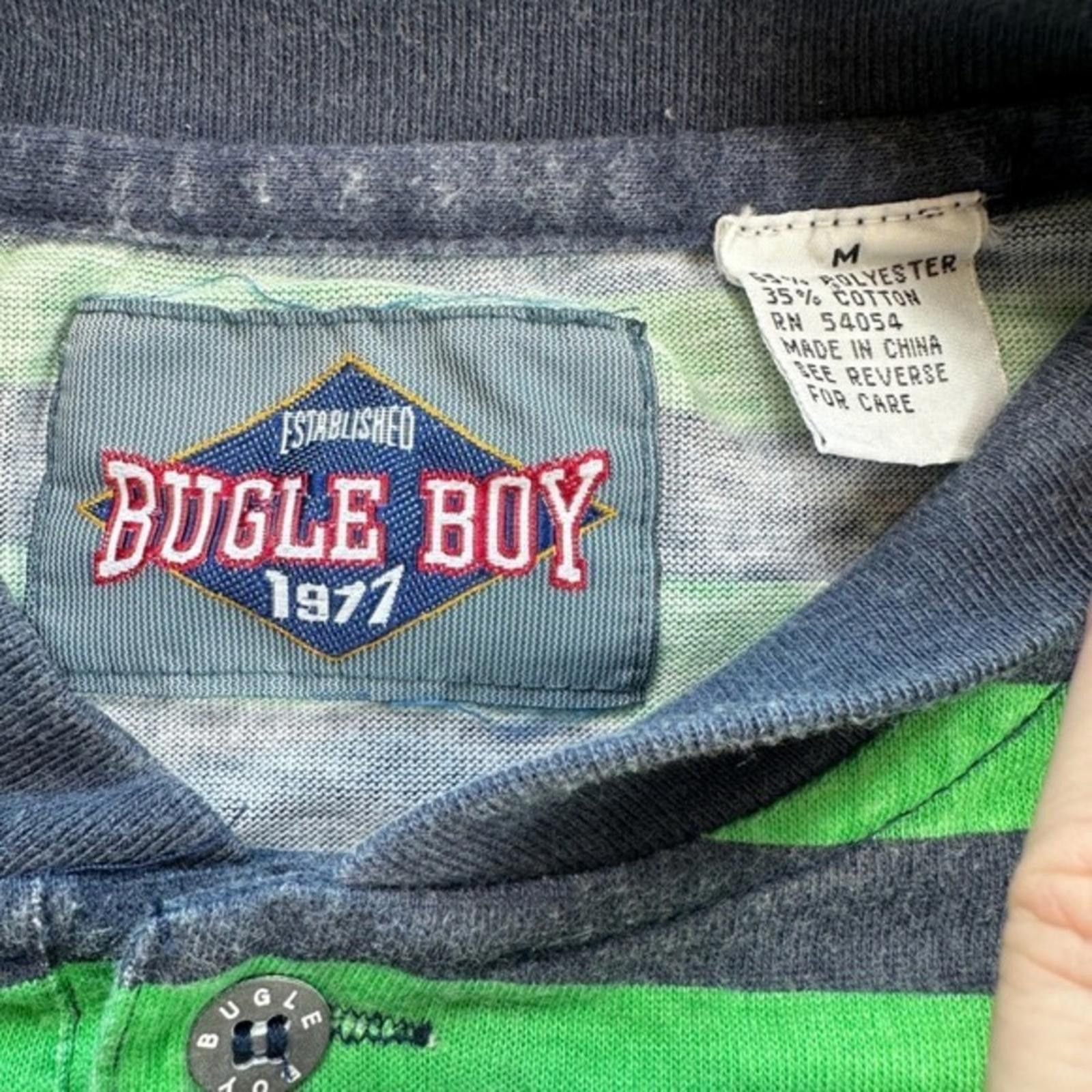 Bugle Boy Vintage Bugle Boy Striped Polo Shirt Mens M Green 90s Retro Size US M / EU 48-50 / 2 - 4 Thumbnail
