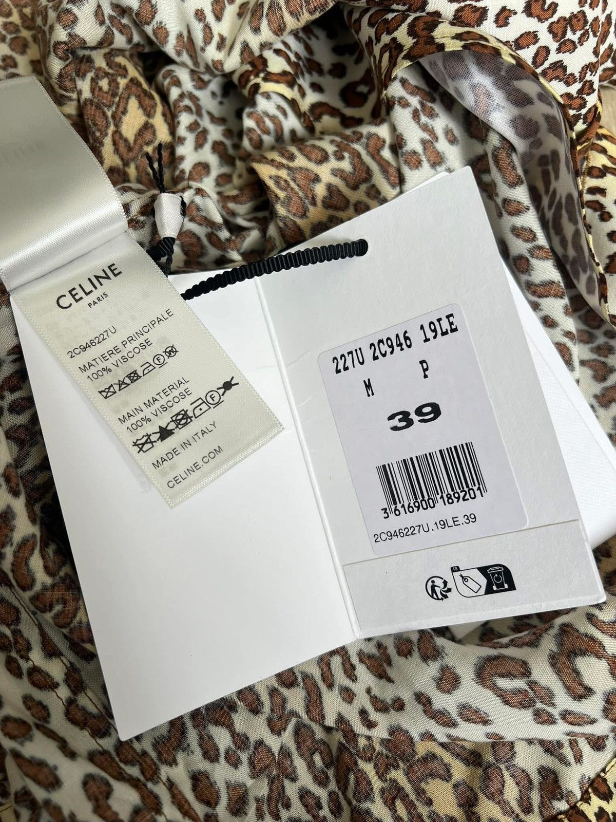Celine × Hedi Slimane SS23 Leopard Print Hawaiian Shirt sz38/40/41/42 Size US M / EU 48-50 / 2 - 8 Thumbnail