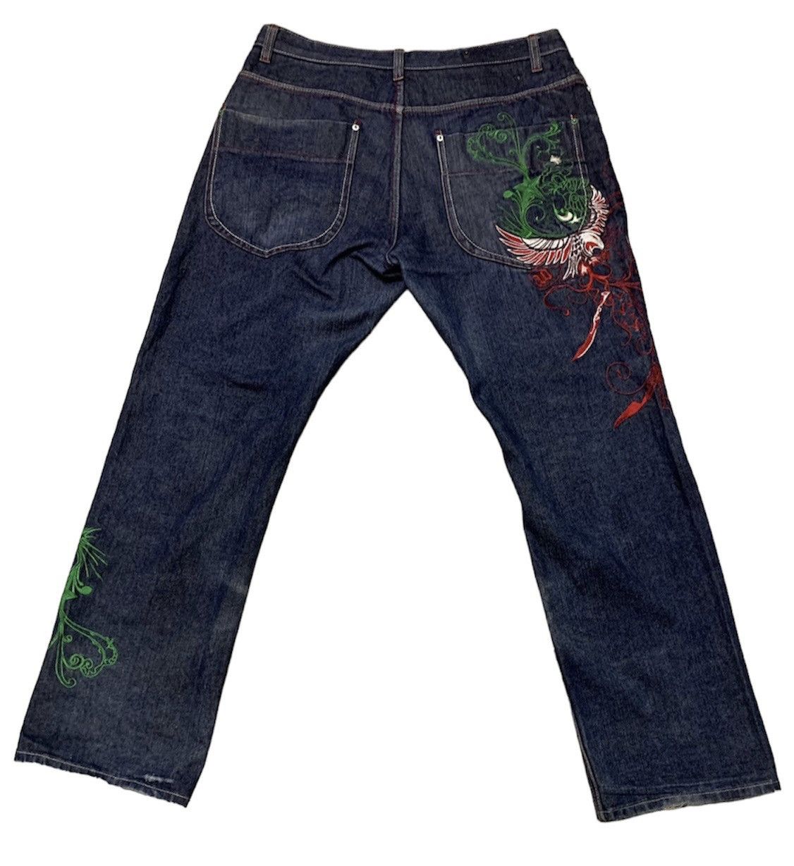 Artful Dodger ARTFUL DODGER DENIM HARD EMBROIDERED PANTS Size US 38 / EU 54 - 1 Thumbnail