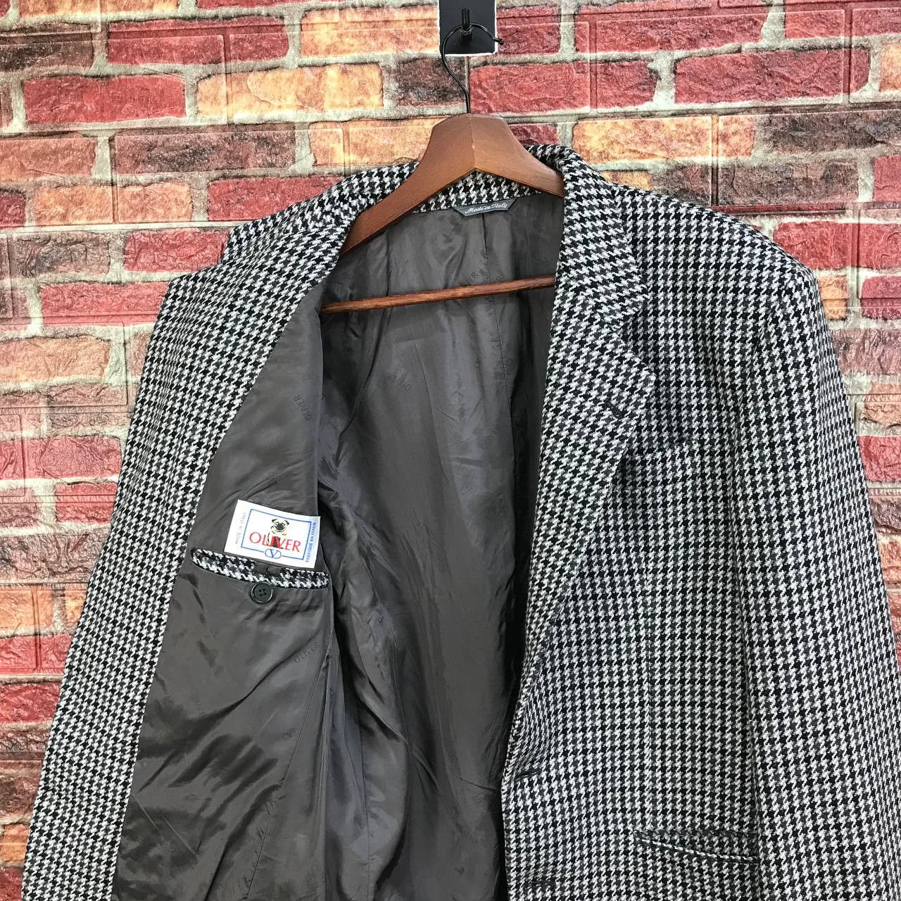 Valentino ITALIAN DESIGNER-OLIVER VALENTINO HOUDSTOOTH BLAZER Size 48R - 9 Thumbnail