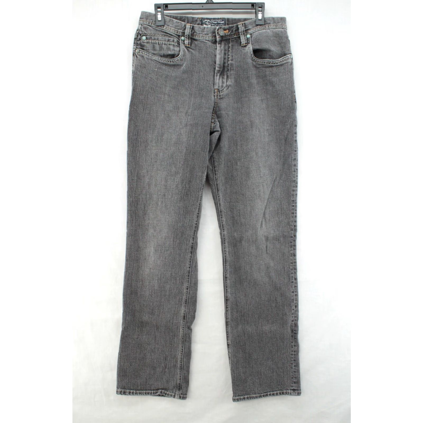 Nat Nast Nat Nast Jeans Men's 32x33 Black Stretch Washed Preppy Grunge Heavy Stitching Size US 32 / EU 48 - 2 Thumbnail