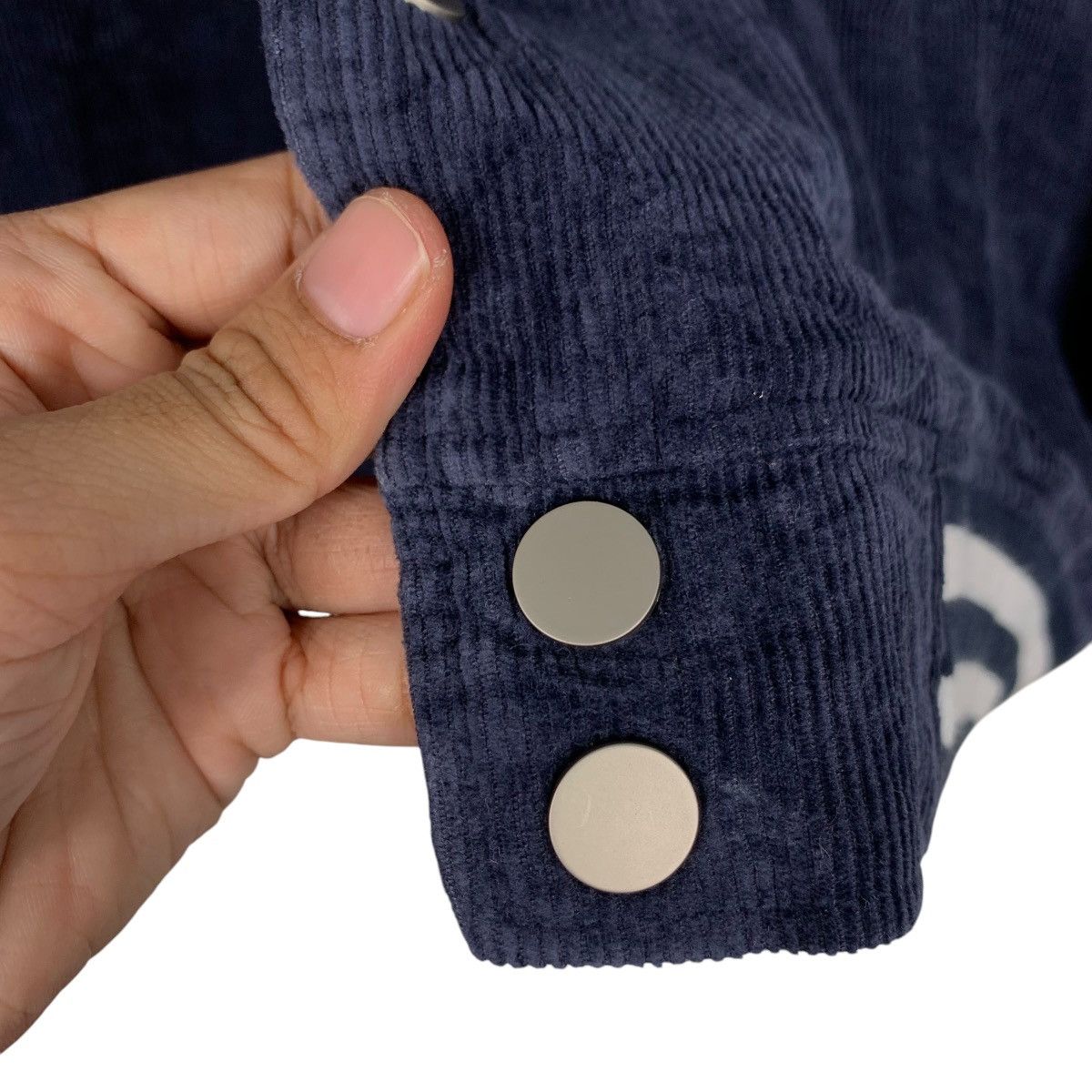 Japanese Brand PSO Brand Blue Black Corduroy Varsity Jacket #1846-C80 Size US M / EU 48-50 / 2 - 14 Thumbnail