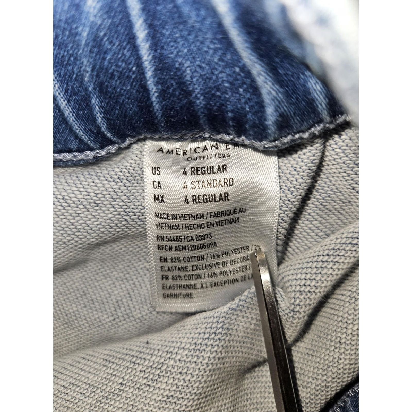 American Eagle Outfitters American Eagle Outfitters Jeans Womens 4 Blue Soft Knit Mid Rise Jogger Tapered Size 27" / US 4 / IT 40 - 3 Thumbnail