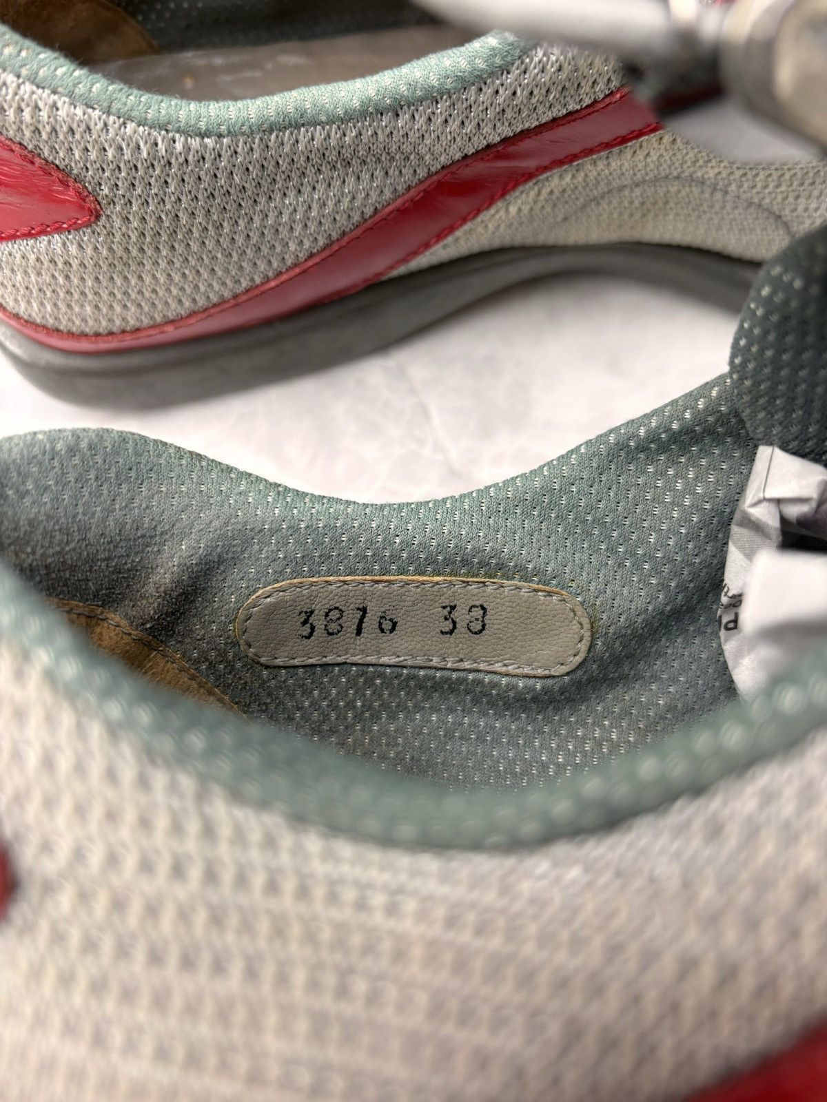Prada × Vintage Vintage Prada Sneakers 2000s Mesh Sport Square Toe 90s 3876 Size US 8 / IT 38 - 8 Thumbnail