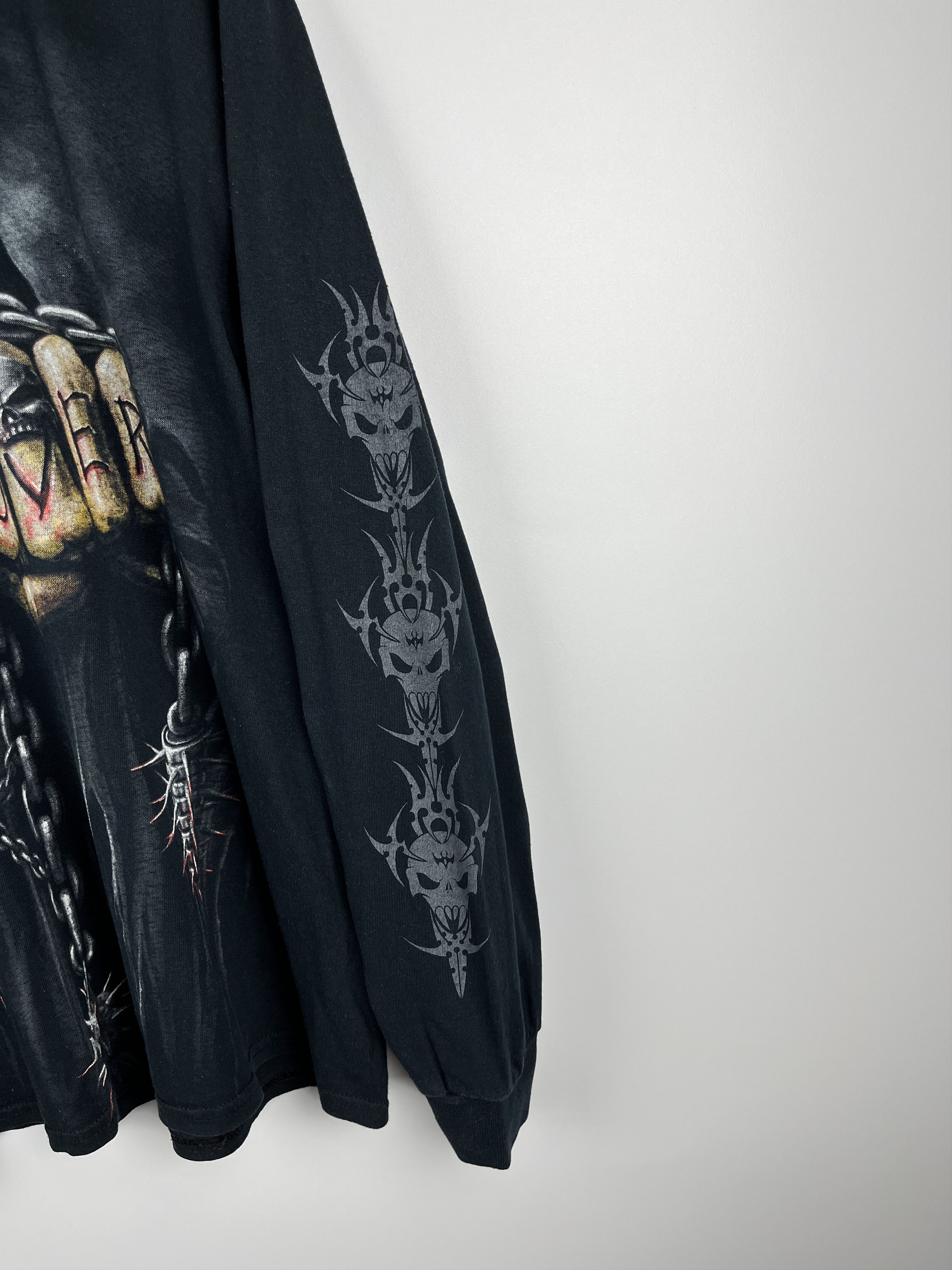 Gildan Grim Reaper Skull Game Over Gildan Long Sleeve T-shirt Size US M / EU 48-50 / 2 - 7 Thumbnail