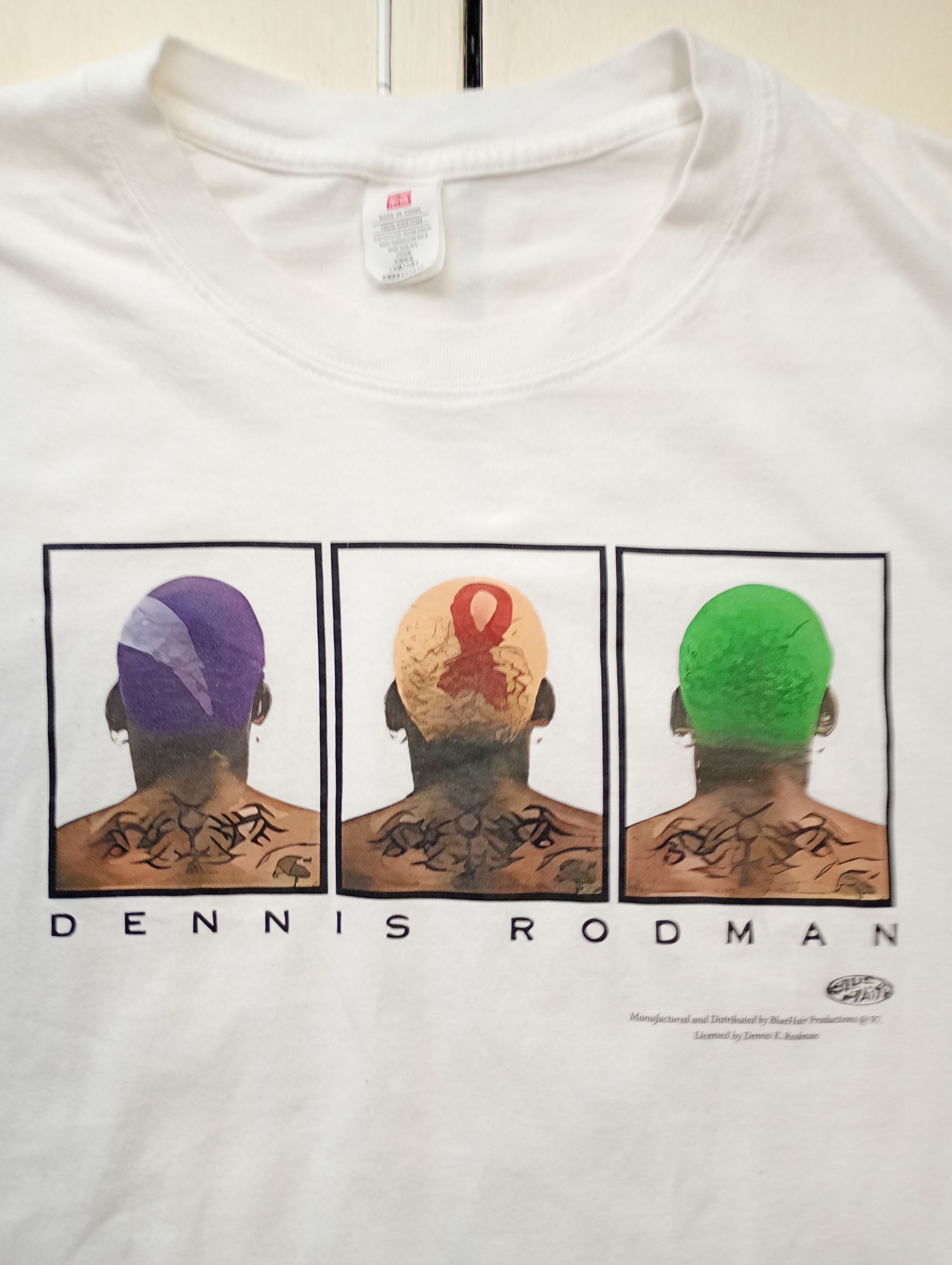 Other Dennis Rodman Blue Hair T-Shirt 2008 Size US M / EU 48-50 / 2 - 7 Thumbnail