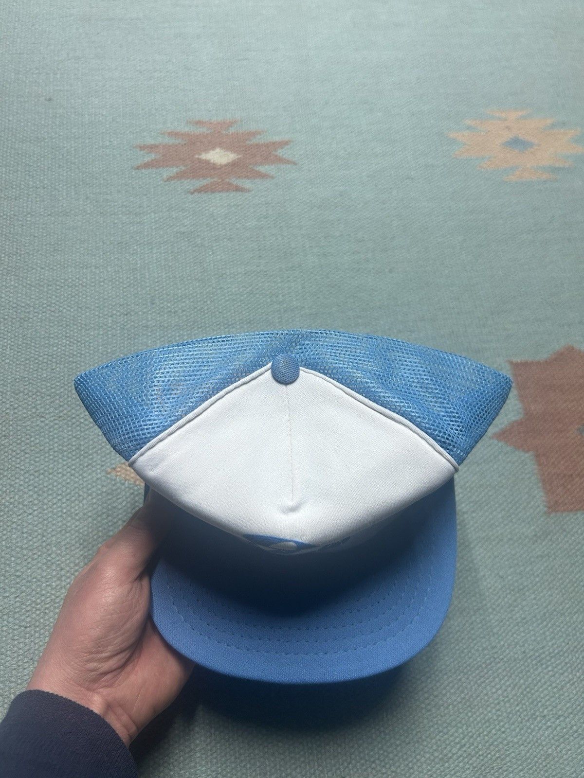 Vintage Vintage 80s trucker hat Sikorsky SnapBack blue white USA Size ONE SIZE - 3 Thumbnail
