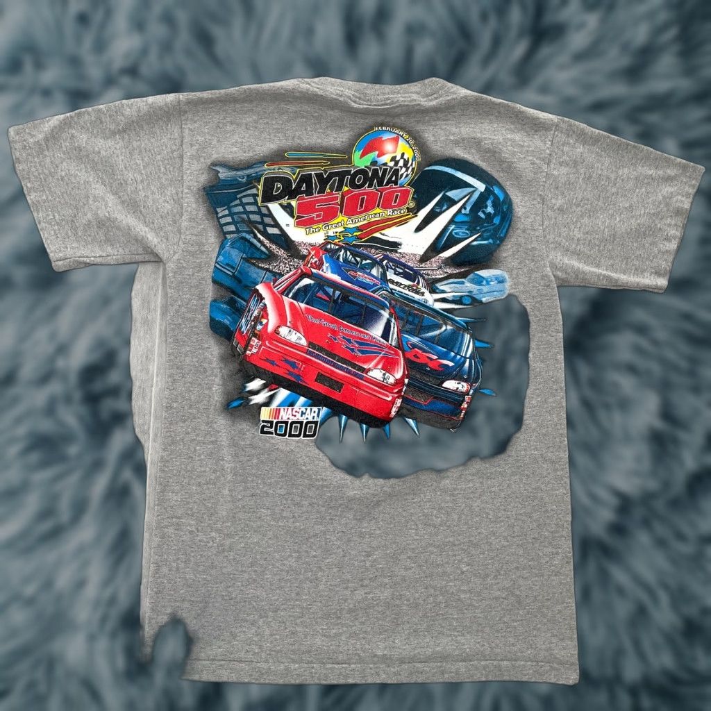 NASCAR VINTAGE Nascar Daytona 500 Shirt Adult Medium Tee Men Logo All Sport Crewneck M Gray Blue Size US M / EU 48-50 / 2 - 1 Thumbnail