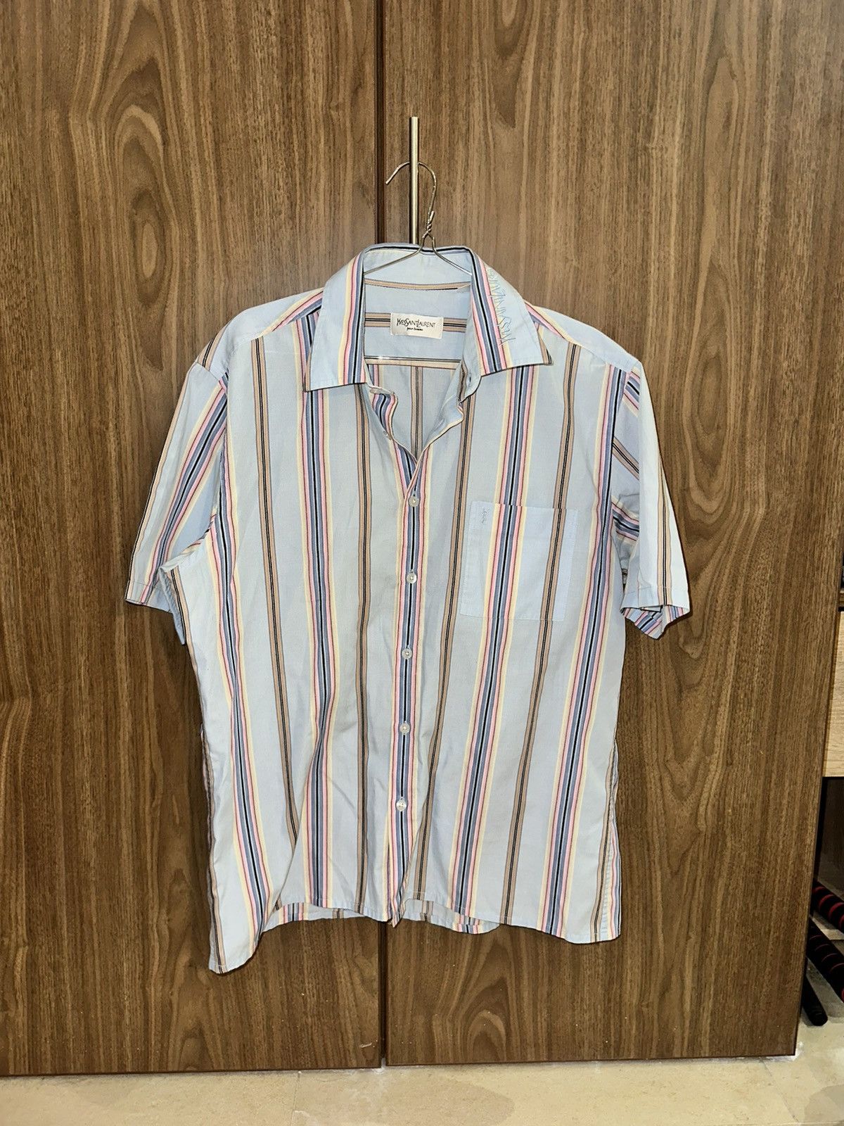 Yves Saint Laurent Yves Saint Laurent Vintage Shirt with Collar Logo Size US L / EU 52-54 / 3 - 2 Thumbnail