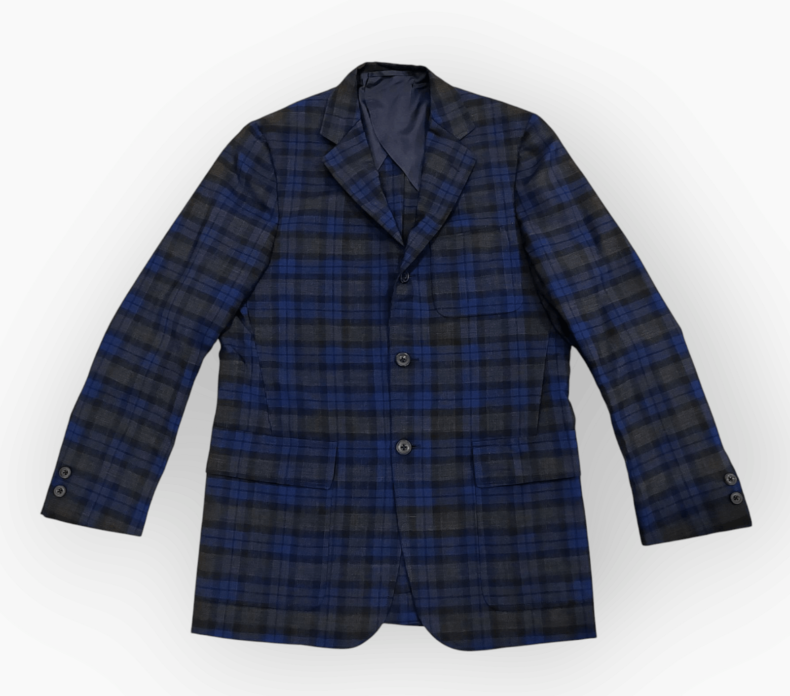 Beams Plus × Japanese Brand Beams Japanese Fabric 3 Button/Pocket Striped Design Navy Size 38L - 1 Thumbnail