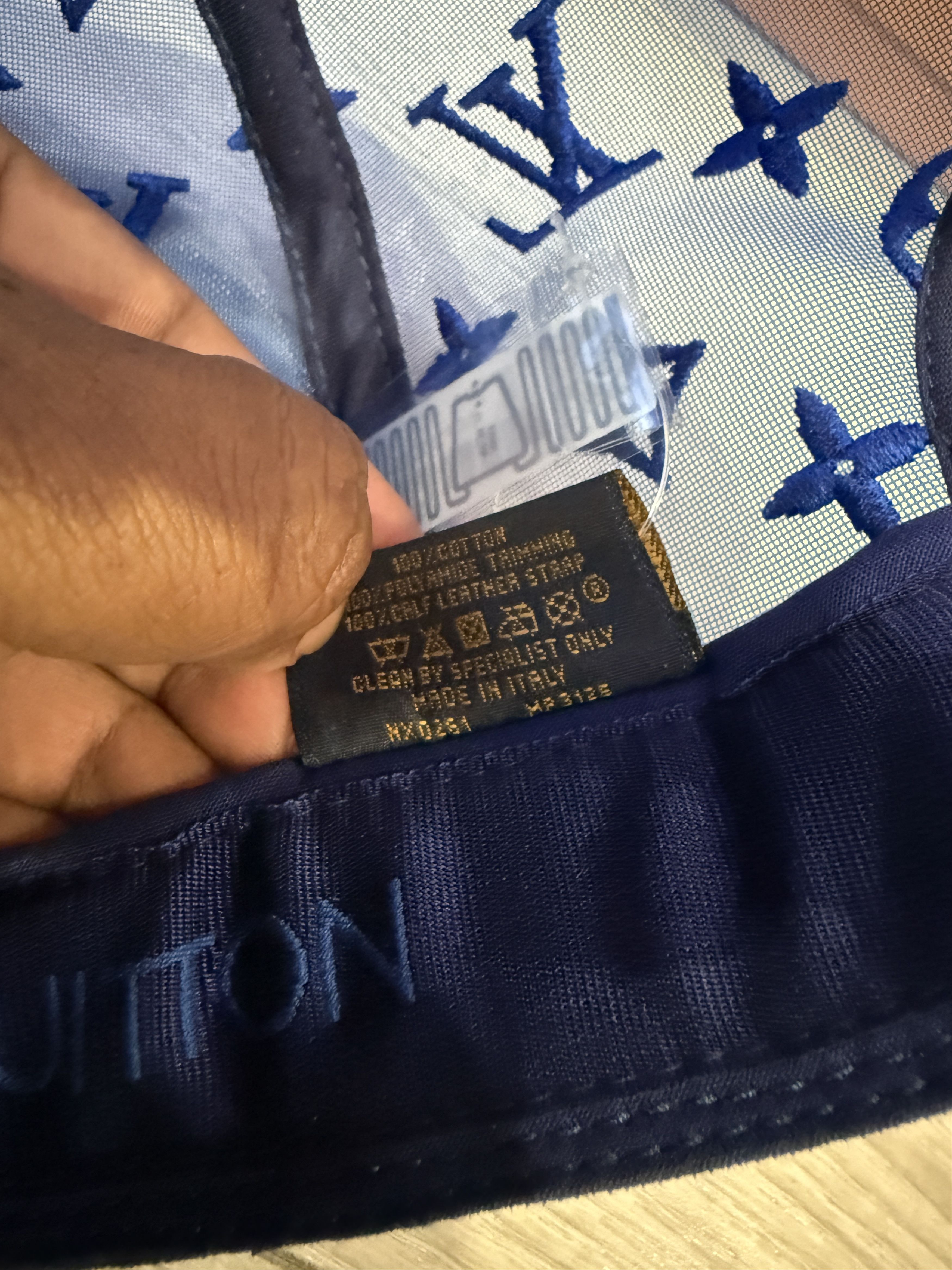 Louis Vuitton Louis Vuitton LV Embroidered Mesh Cap 58 Blue Size ONE SIZE - 8 Thumbnail