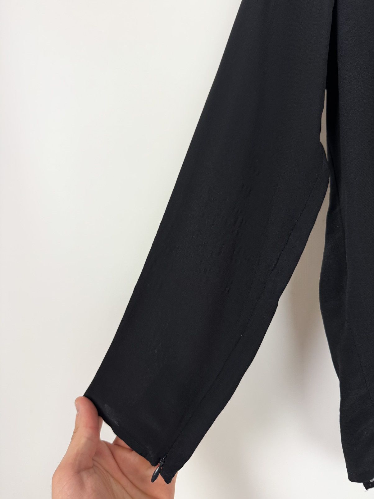 Allsaints AllSaints Black Viscose/Silk Long Sleeve Blouse Size S / US 4 / IT 40 - 6 Thumbnail